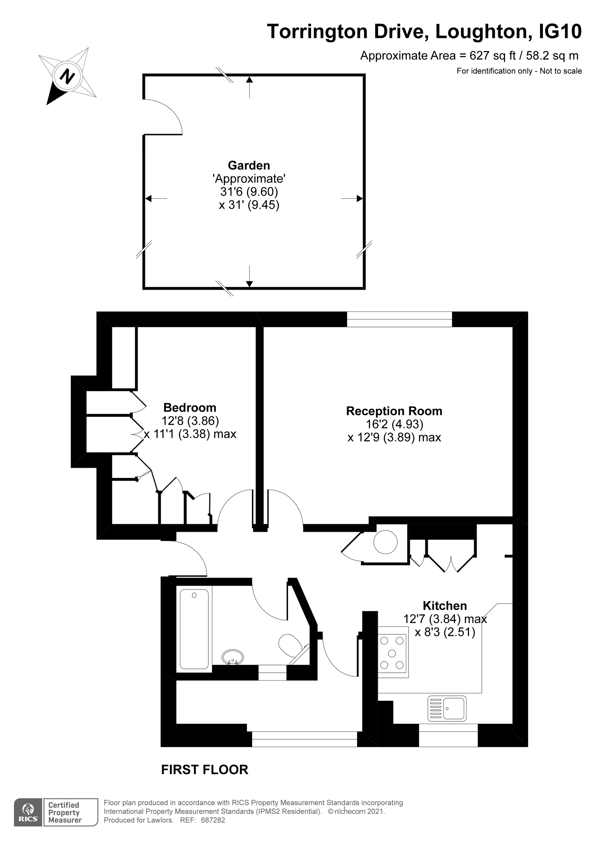 Torrington Drive, Loughton, Essex IG10, 1 bedroom flat for sale