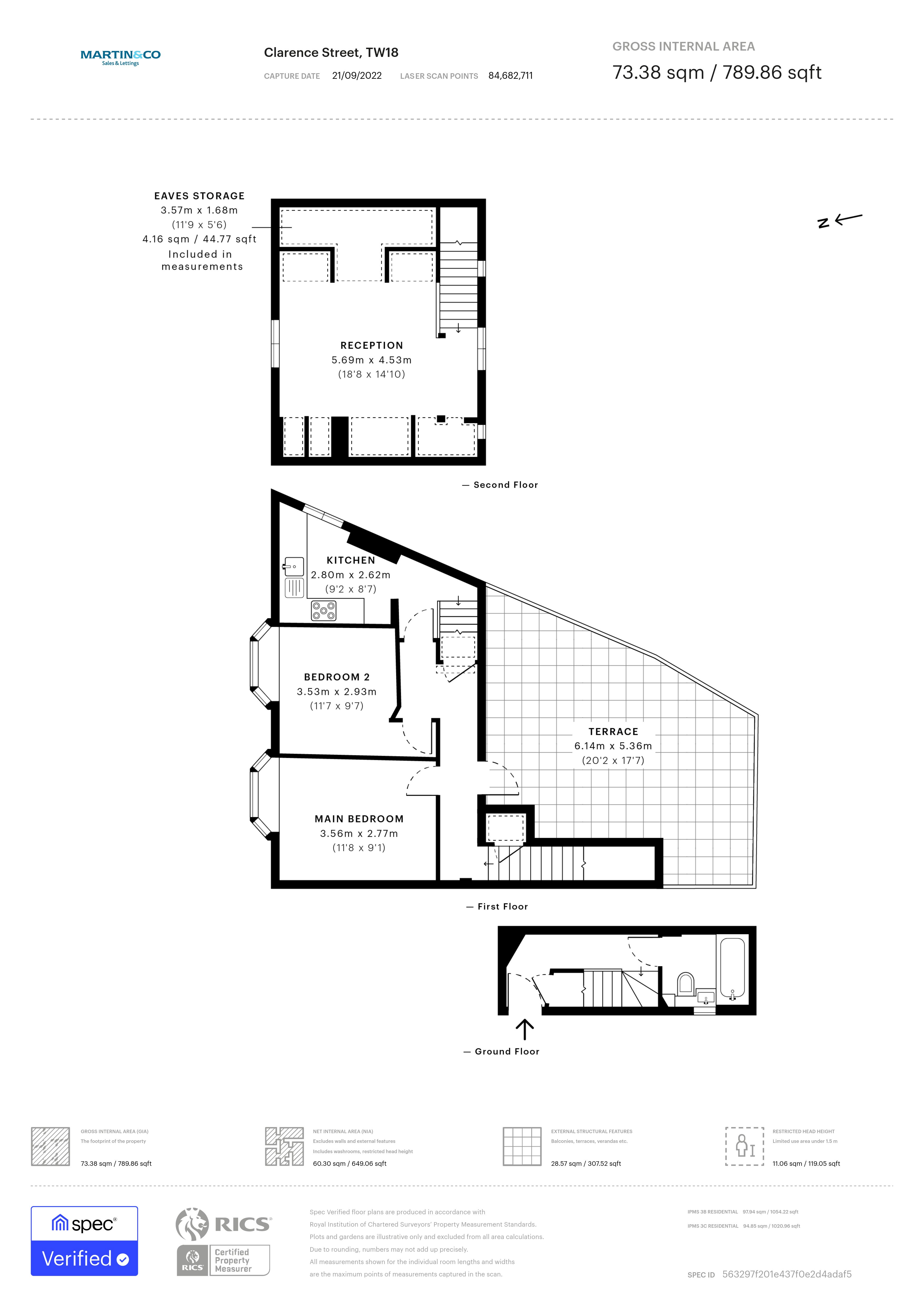 Clarence Street, Staines Upon Thames, Surrey TW18, 2 bedroom flat for