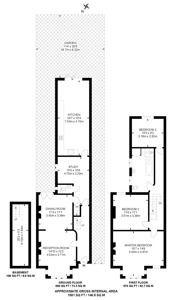 185, Upland Road, East Dulwich floorplan