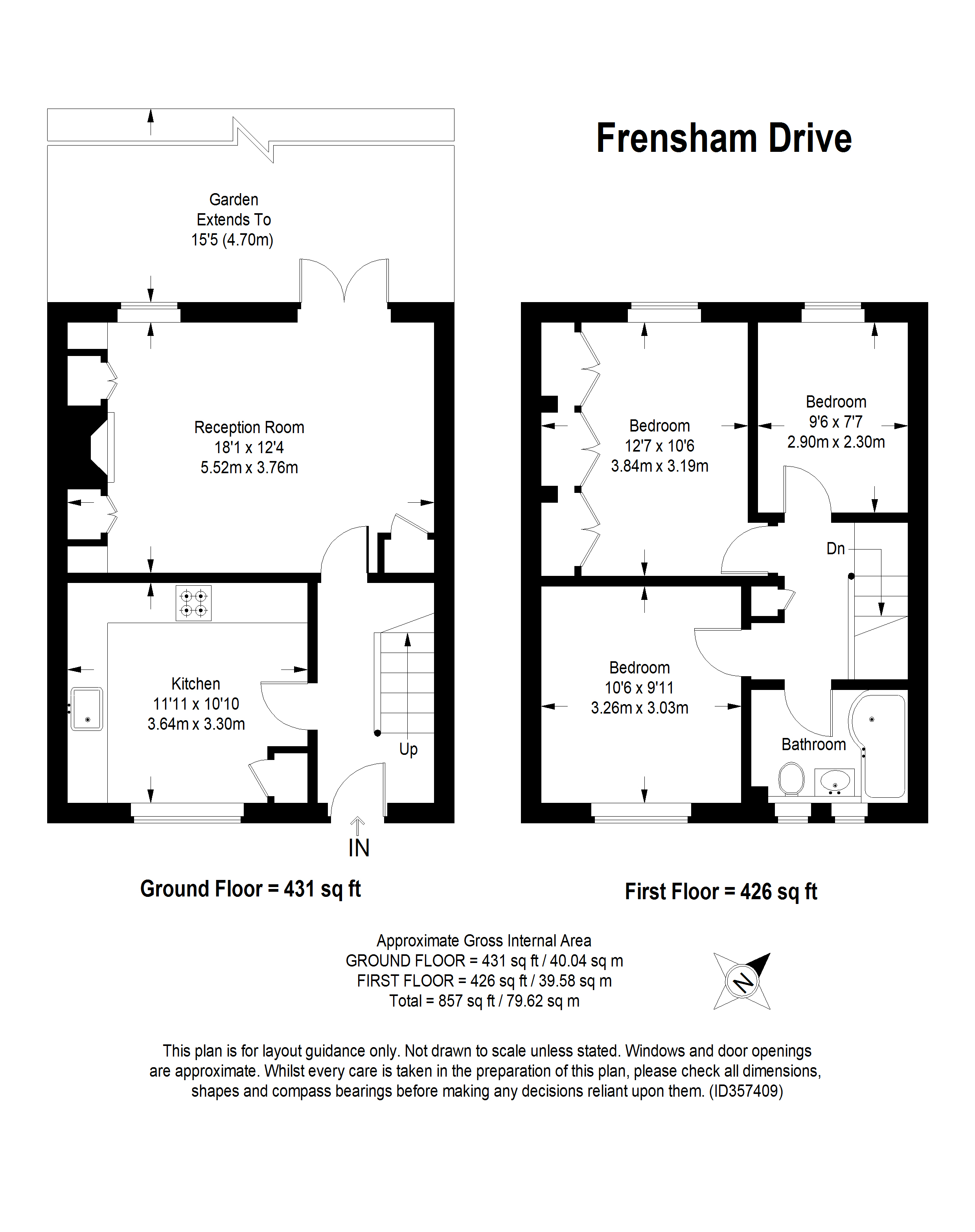 134, Frensham Drive, Putney Vale, London, Frensham Drive, Putney Vale, London, London floorplan