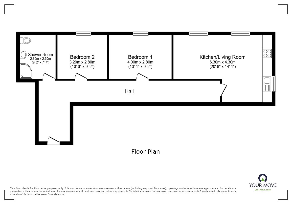 Flat 2, Island House,, Arthur Street, Leicester floorplan