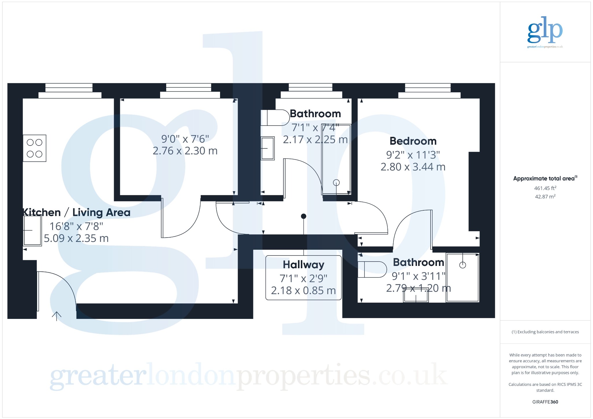 B, 161 Kings Cross Road, Greater London floorplan