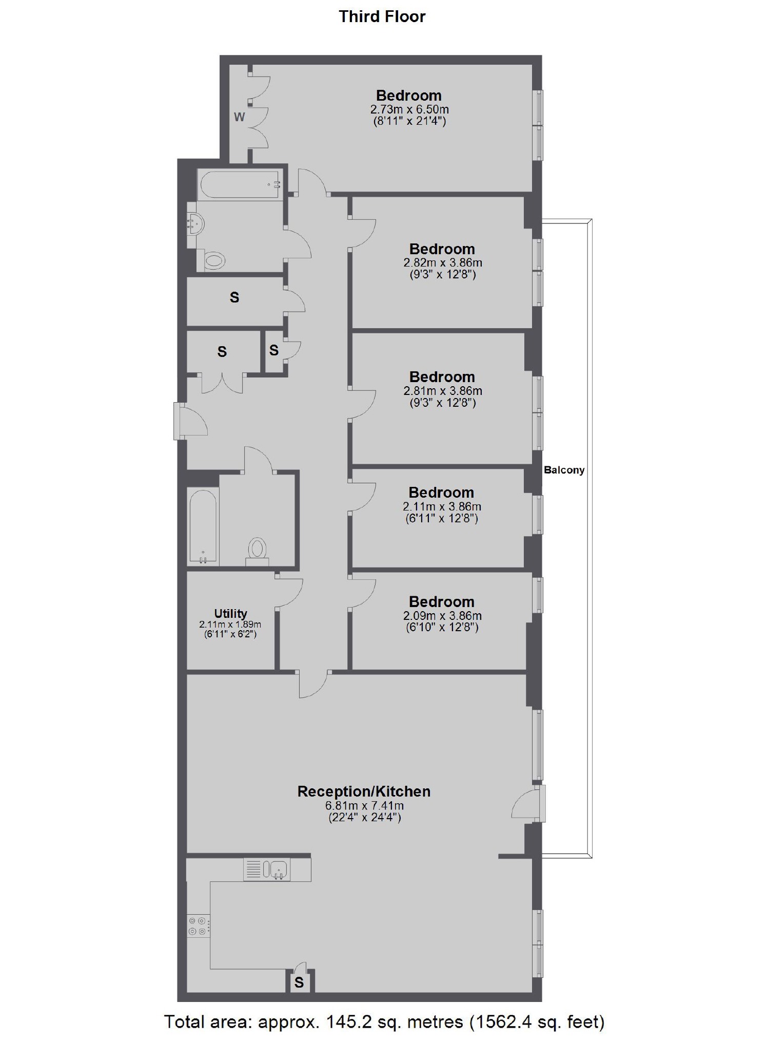 Flat 301, Jacquard Court, 32, Bishops Way, London floorplan