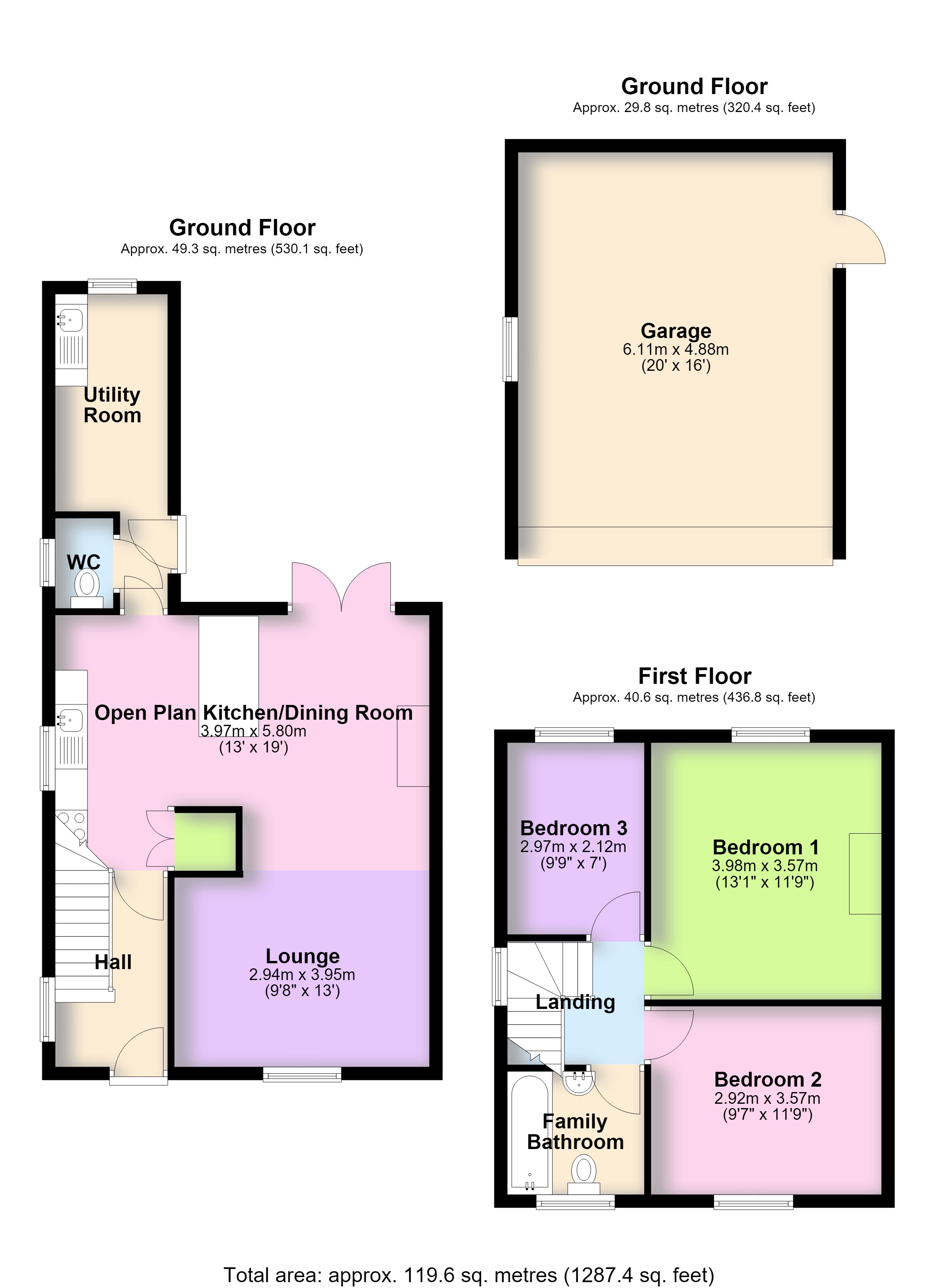13, Green Lane, Northwich floorplan