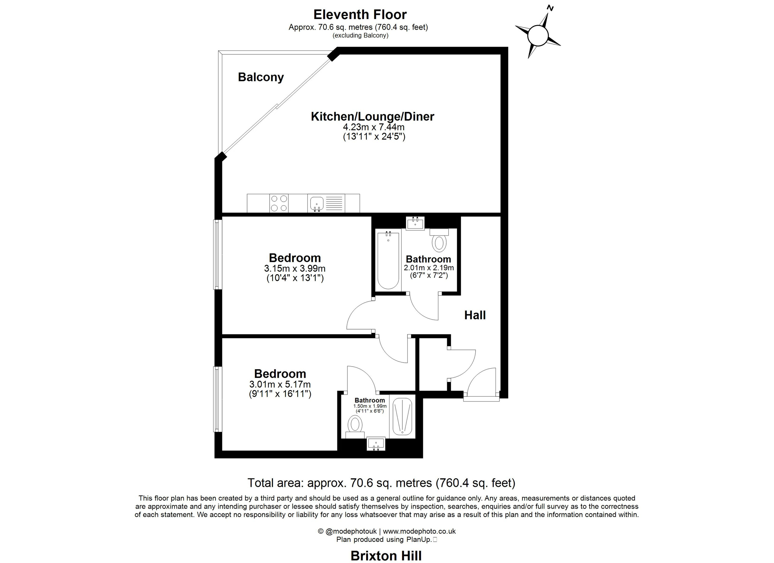 Flat 52, London floorplan