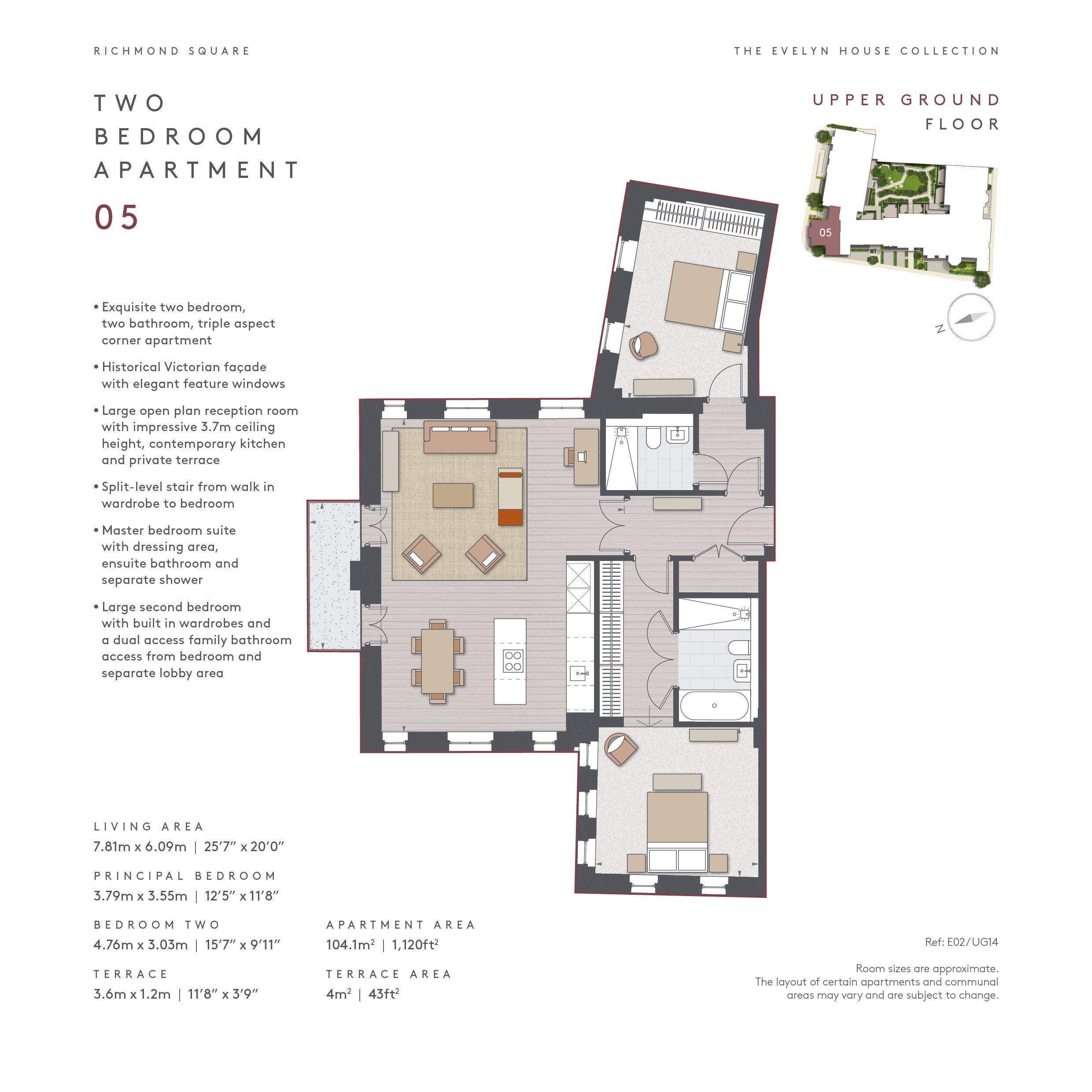 Apartment 5 Rossdale Court,, Richmond Square, Surrey floorplan