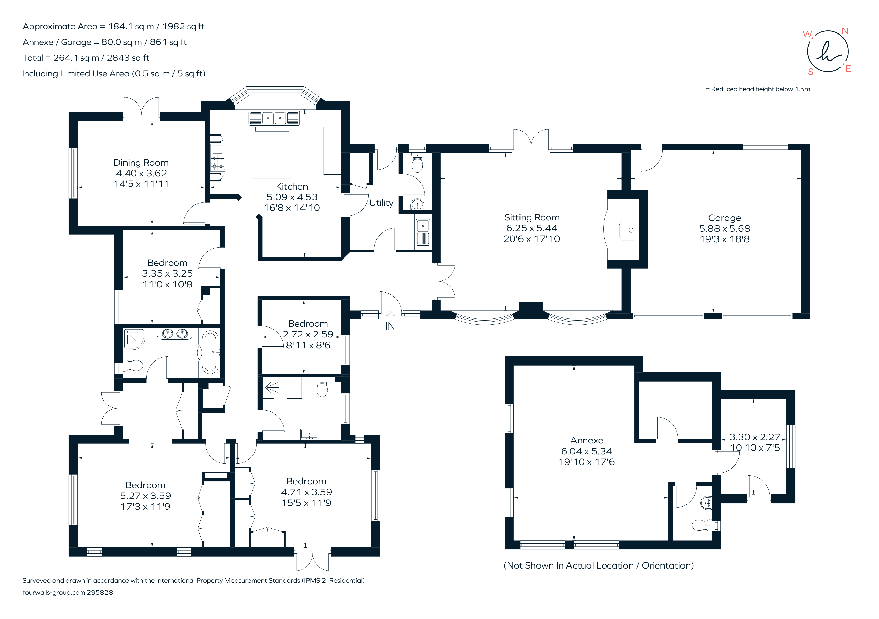 Grouse Road, Colgate, Horsham, West Sussex RH13, 4 bedroom bungalow for