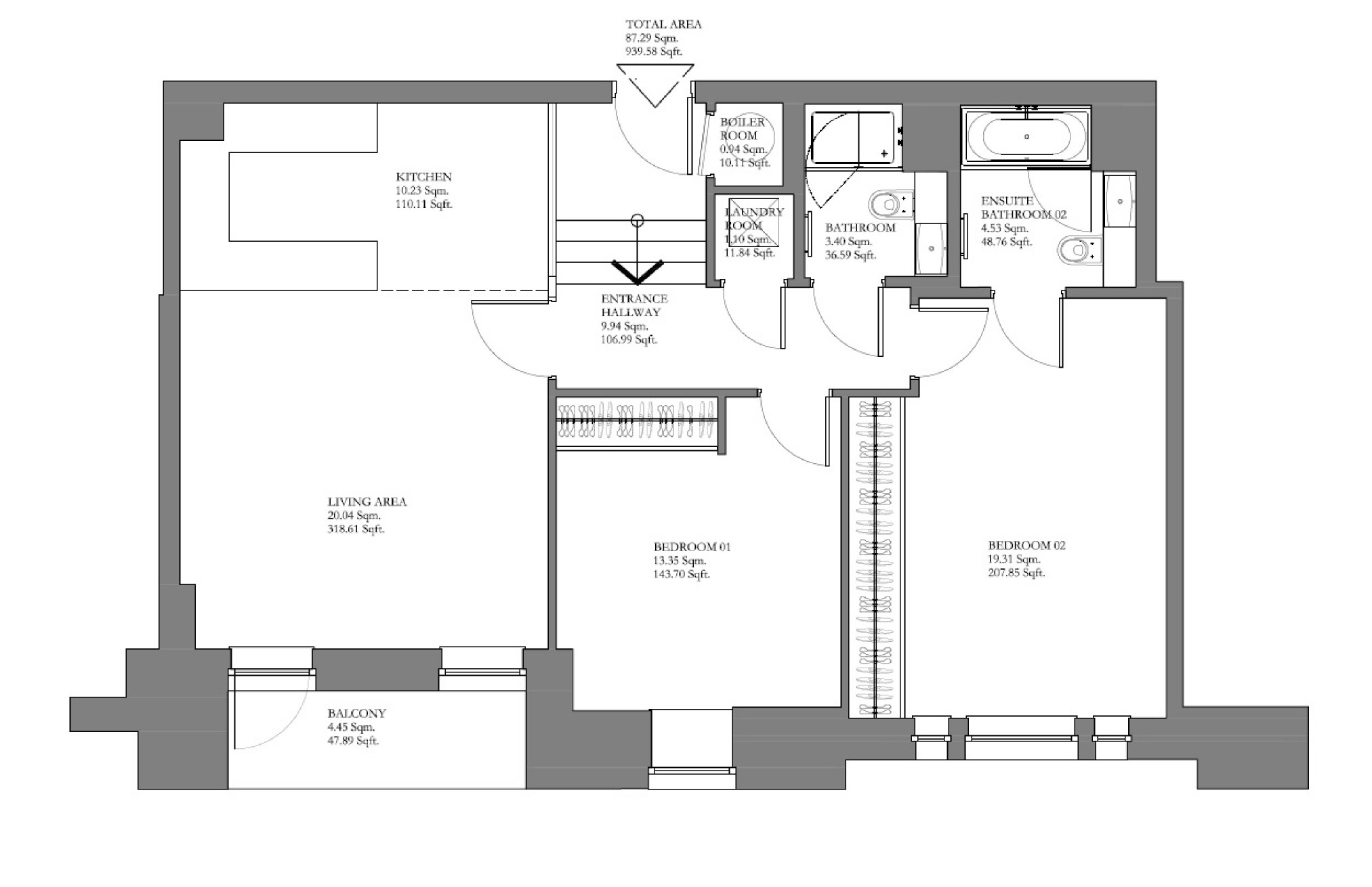 2 Bedrooms Flat to rent in Parkview Residence, London NW1