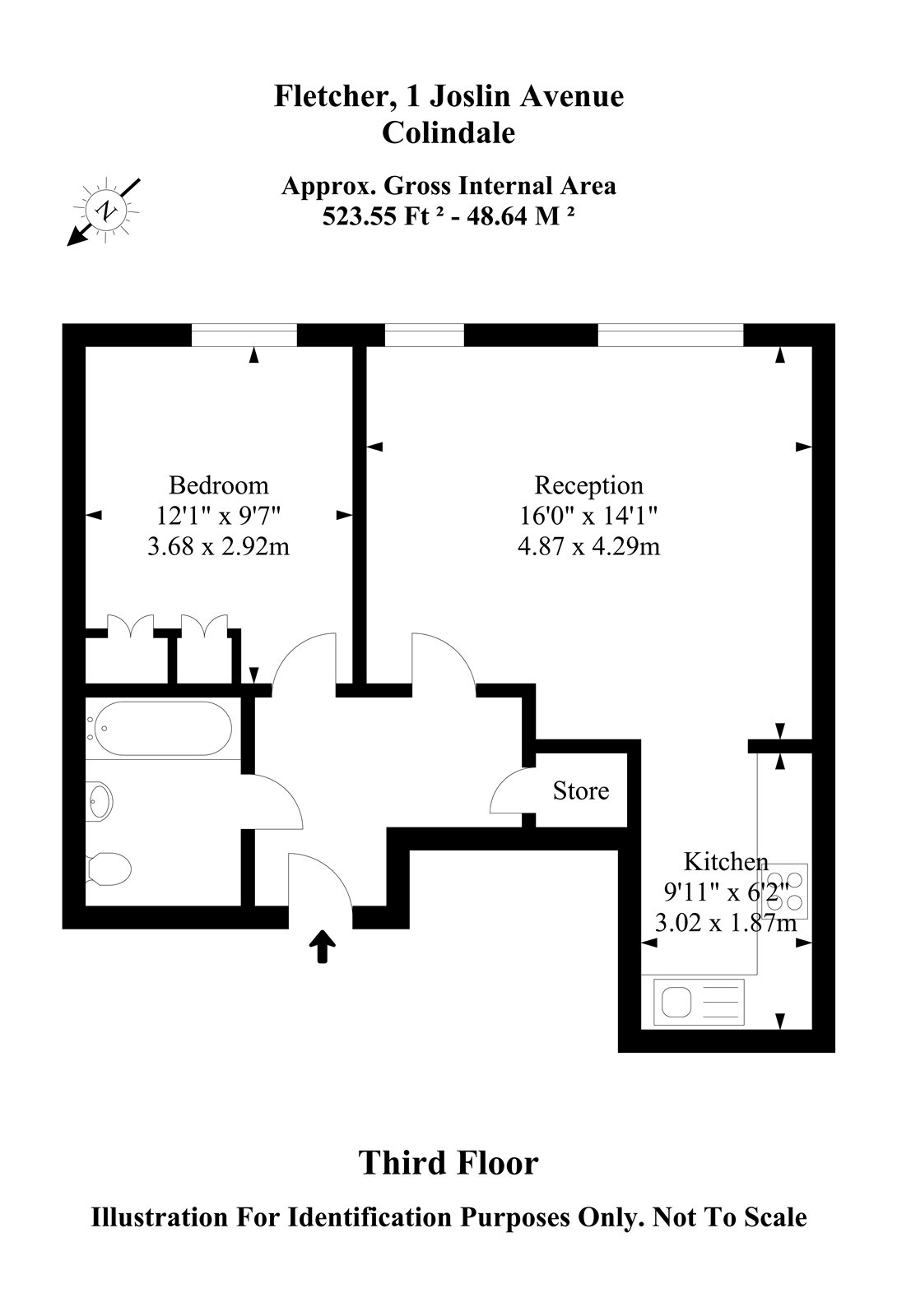 Fletcher Court, 71, 1 Joslin Avenue, London floorplan