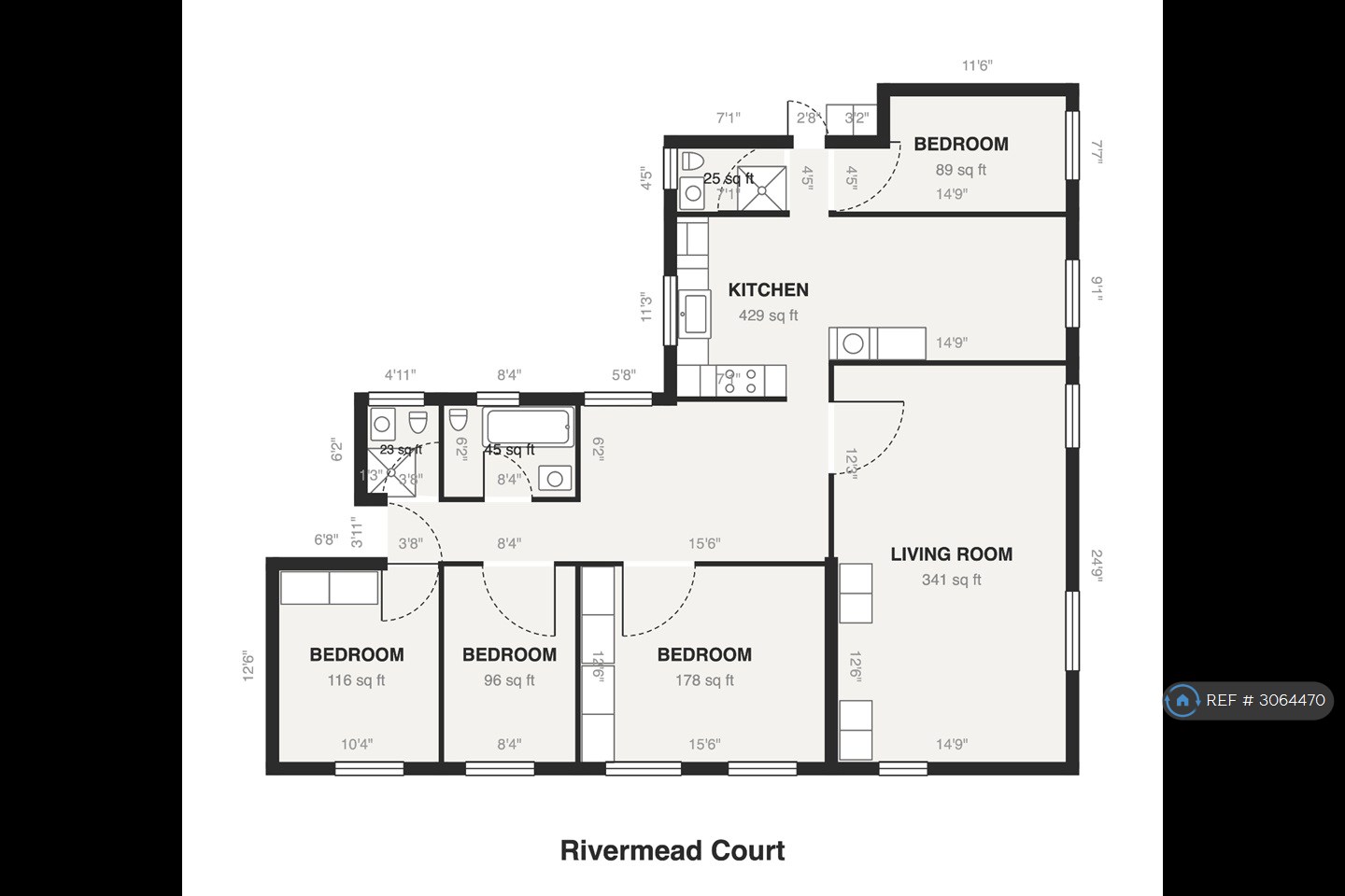 Rivermead Court, Ranelagh Gardens, London floorplan
