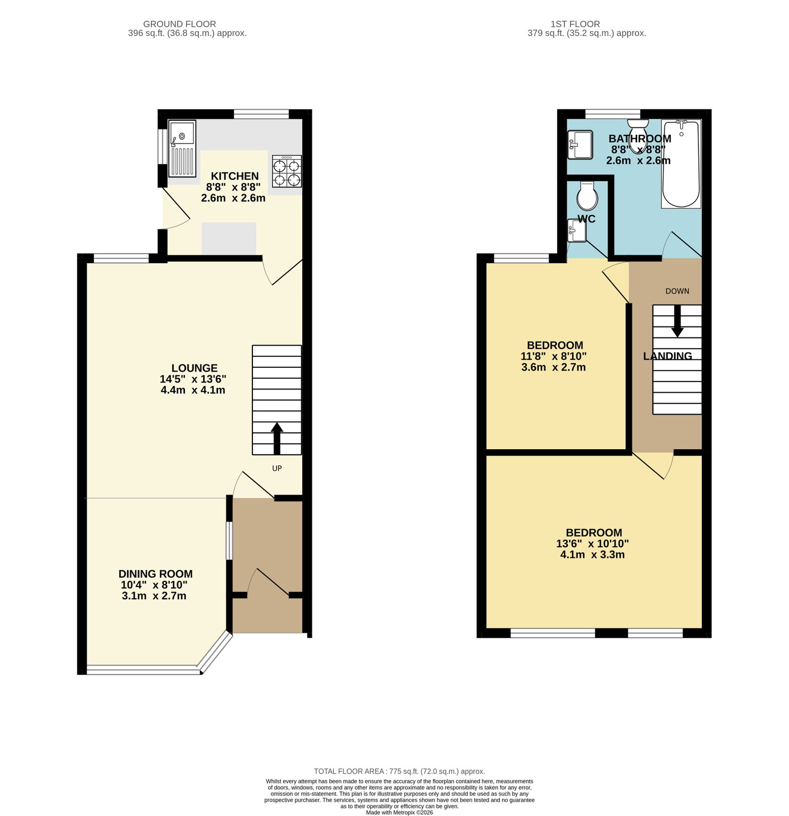 1, Derby Grove, Manchester floorplan