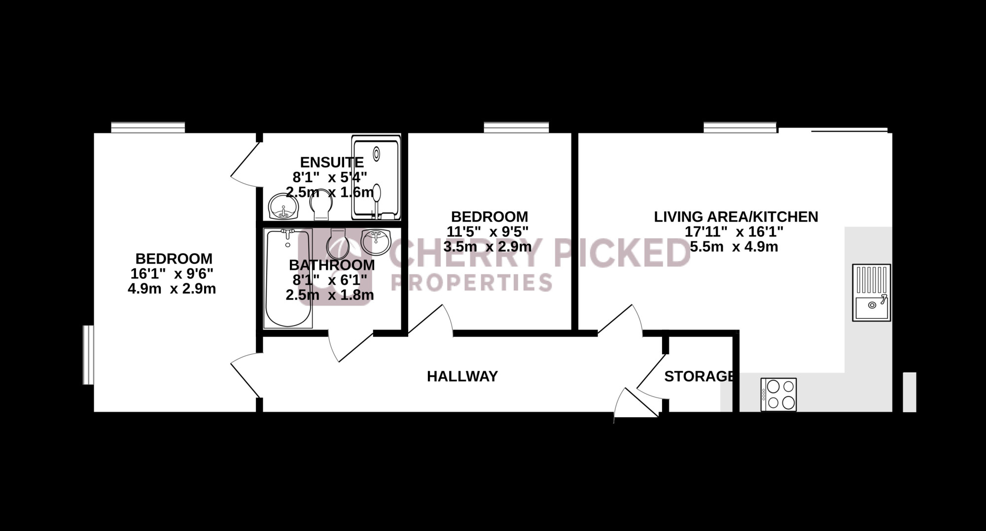 Apartment 301, Number One, Salford floorplan