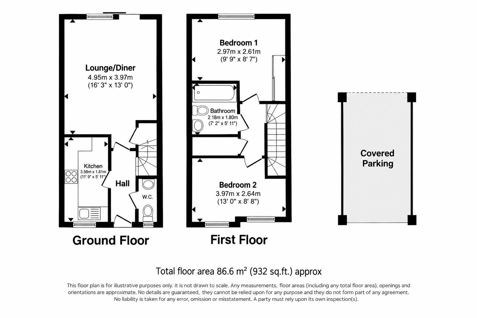 61, Saxton Close, Grays floorplan