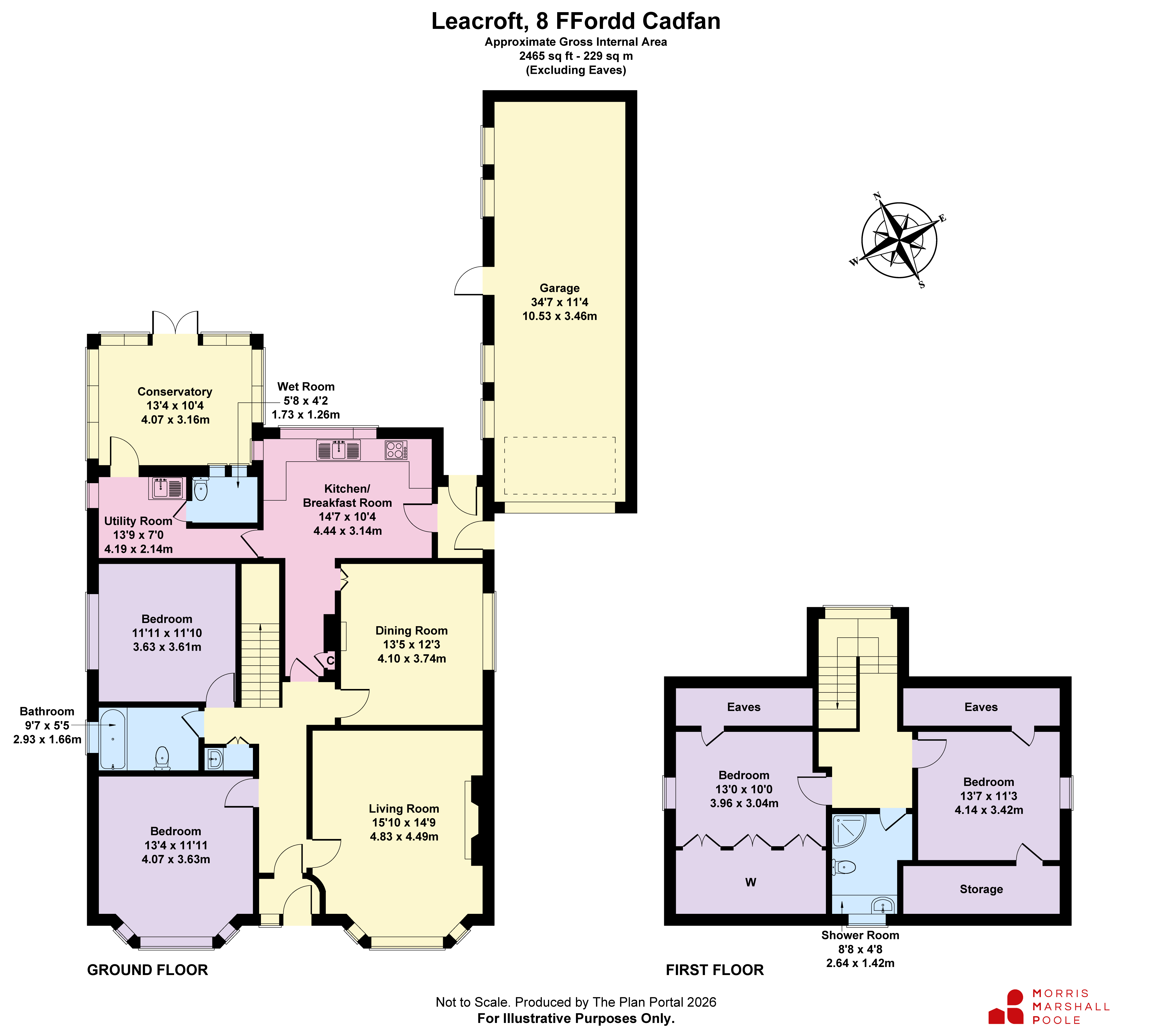 Leacroft, 8, Ffordd Cadfan, Gwynedd floorplan