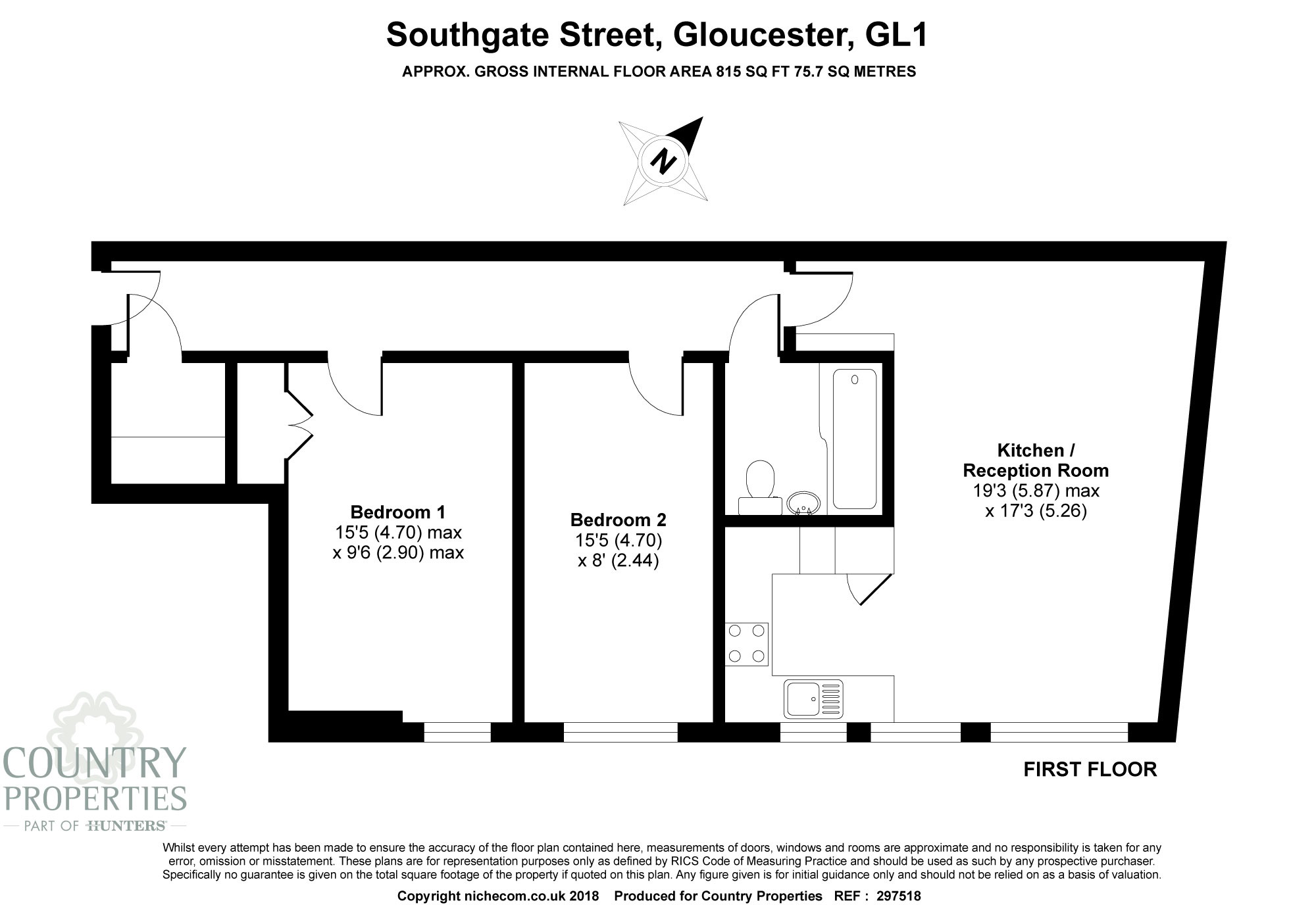 2 Bedrooms Flat to rent in The Chestnuts, Southgate Street, Gloucester GL1