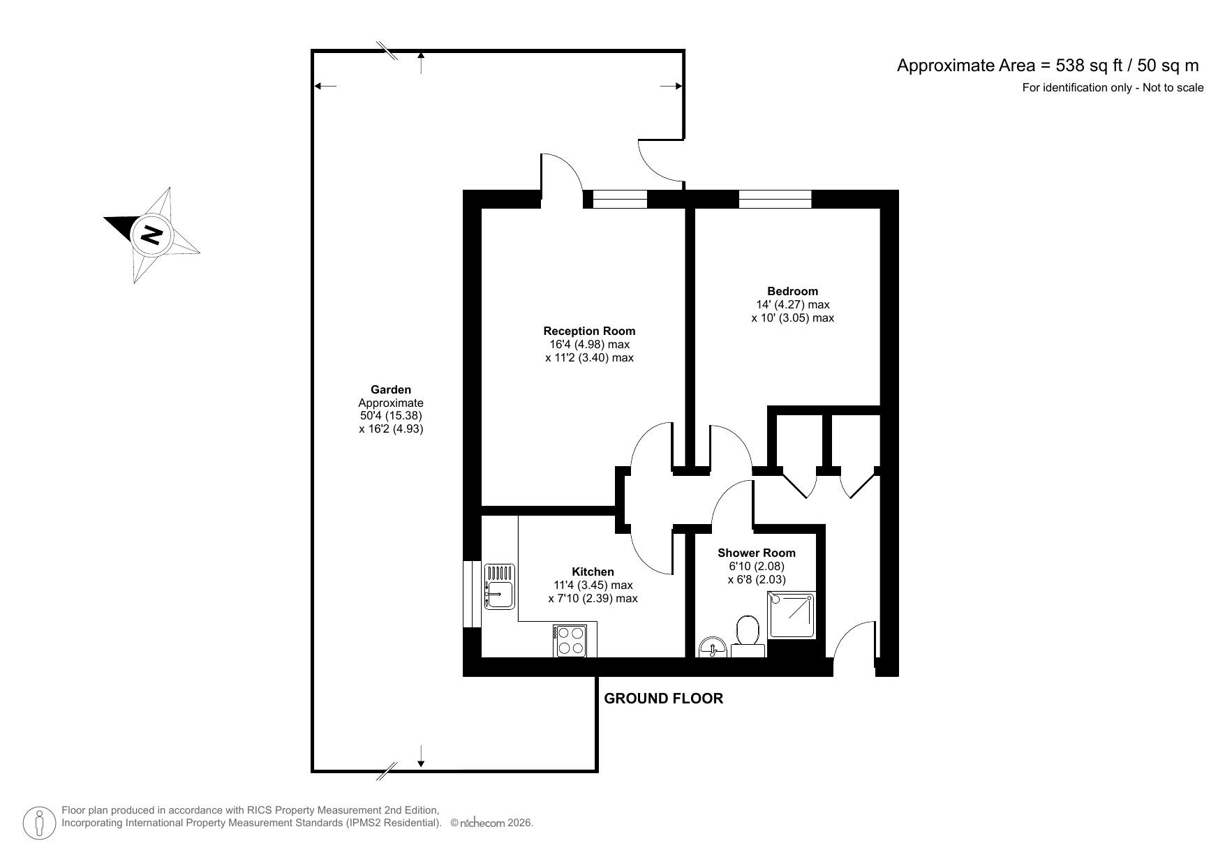 Flat 2, Albemarle Lodge, 77, Kent House Road, London floorplan