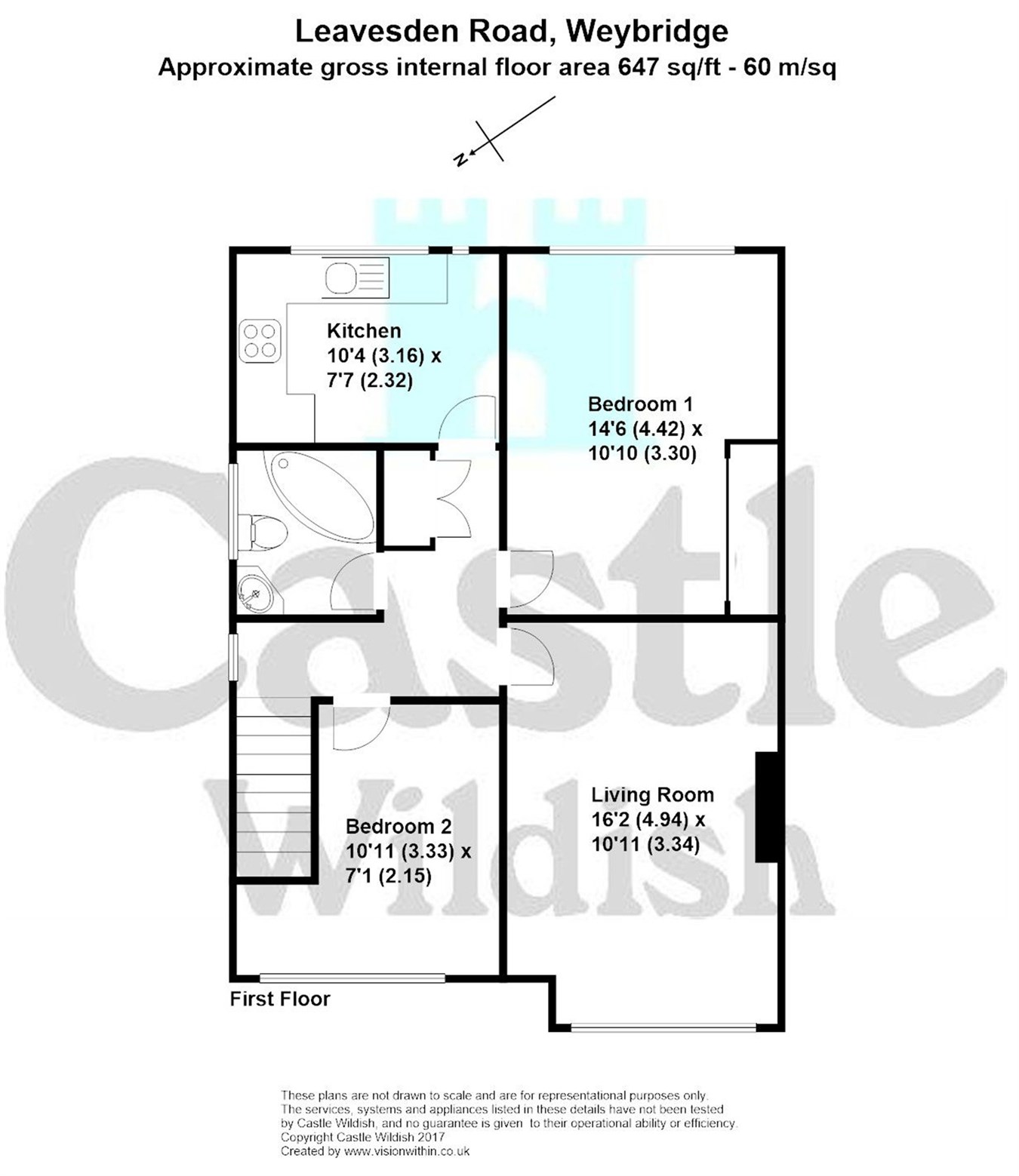 2 Bedrooms Flat for sale in Leavesden Road, Weybridge KT13