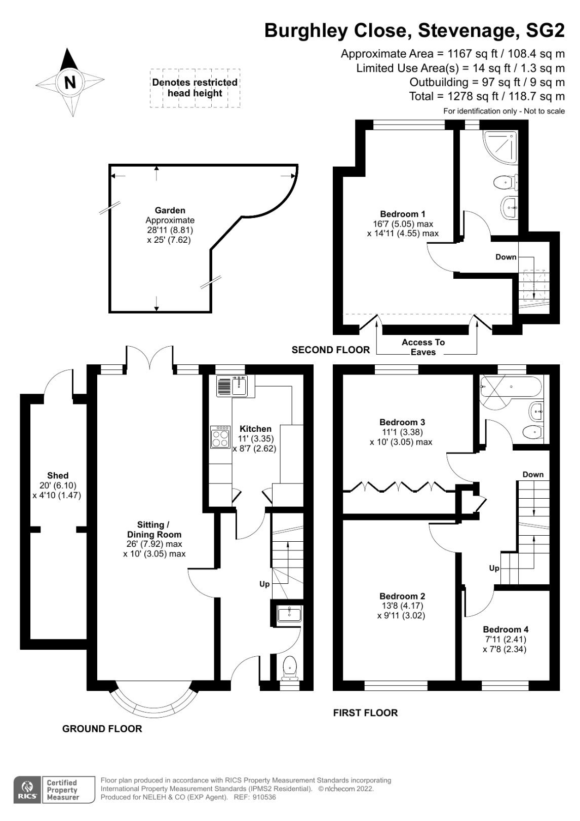 8, Burghley Close, Stevenage floorplan