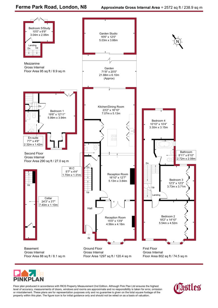 110, Ferme Park Road, Crouch End floorplan