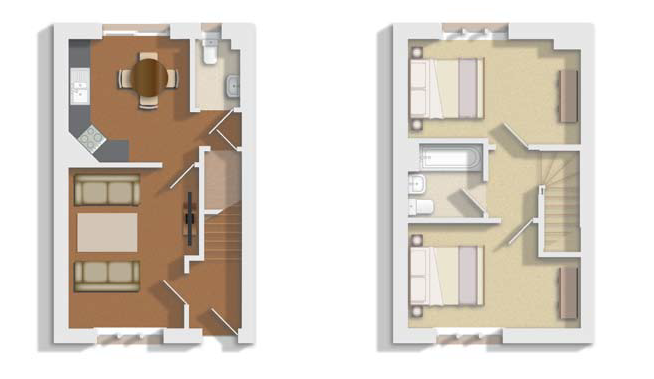 2 Bedrooms Terraced house for sale in Plot 9 Morven, Rumblingwells, Dunfermline, Kinross KY12