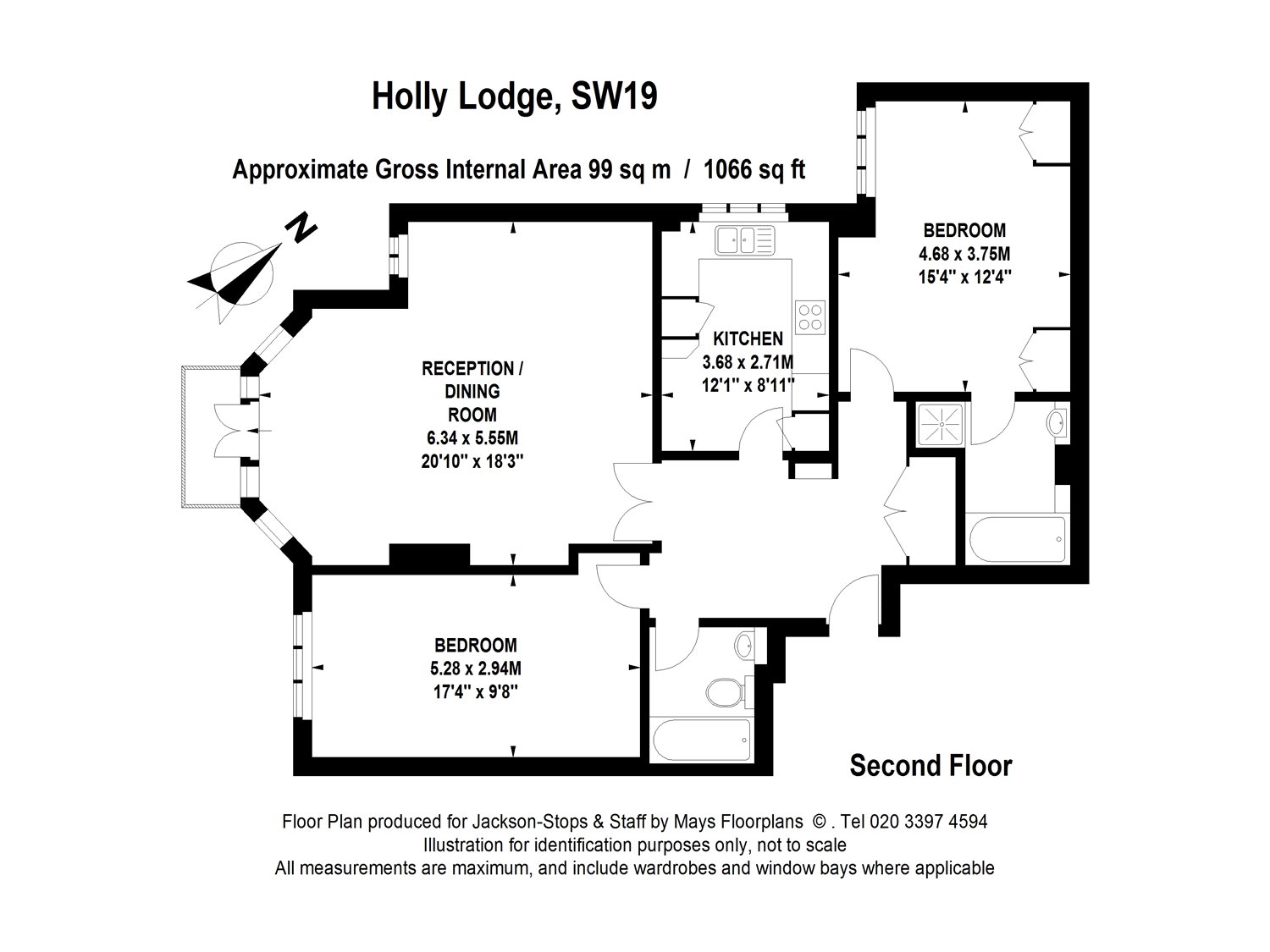 2 Bedrooms Flat to rent in Holly Lodge, 90 Wimbledon Hill Road, London SW19