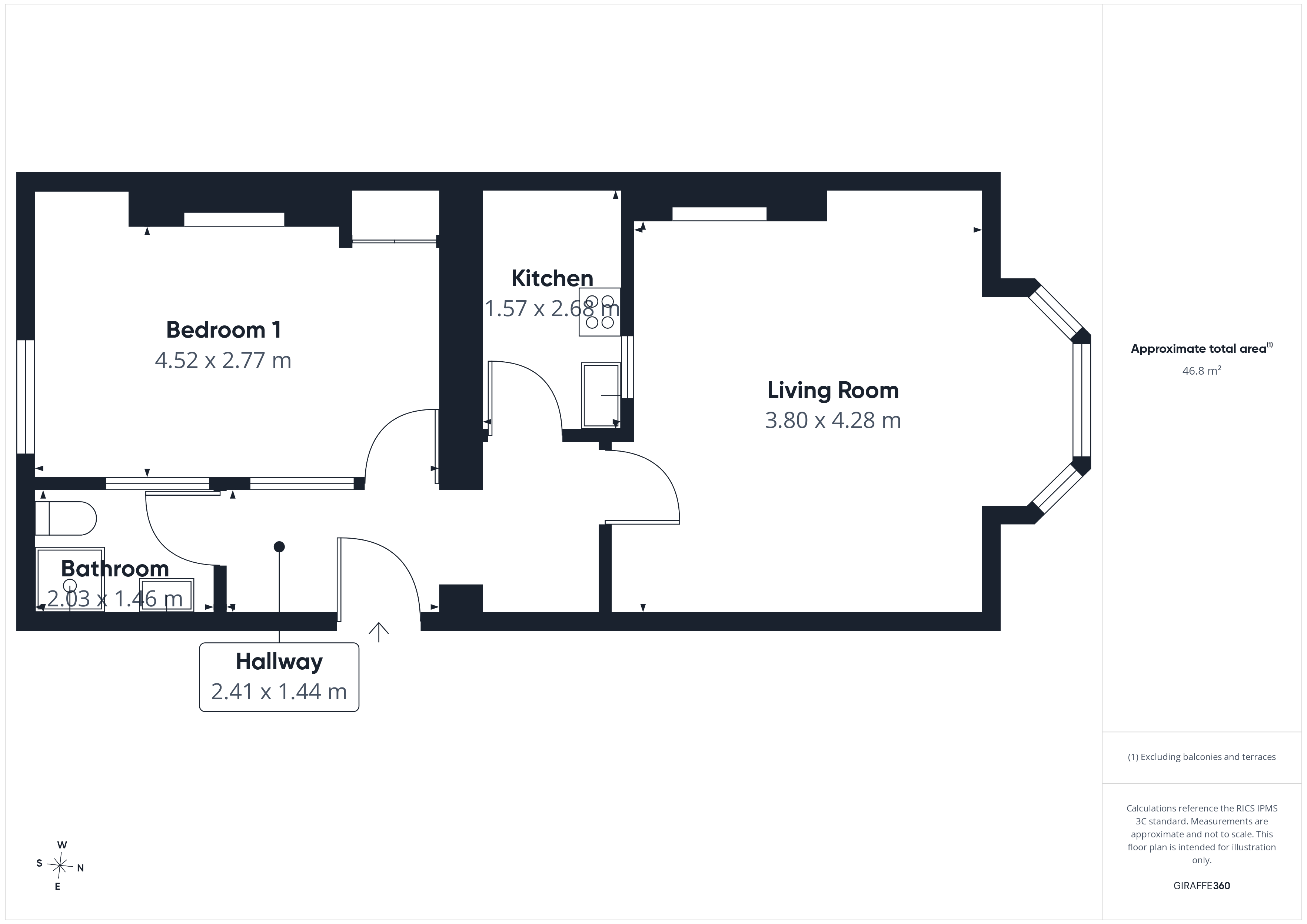 Flat 7, 19, Chatsworth Square, Cumbria floorplan