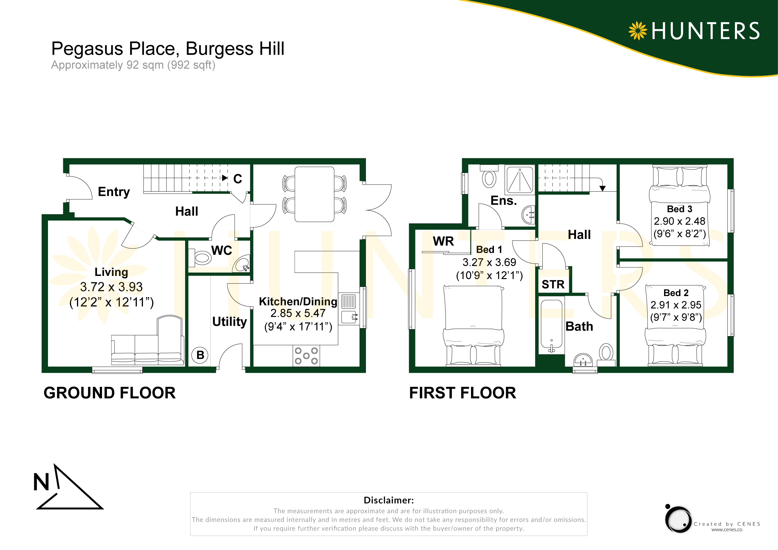 12, Pegasus Place, Burgess Hill floorplan
