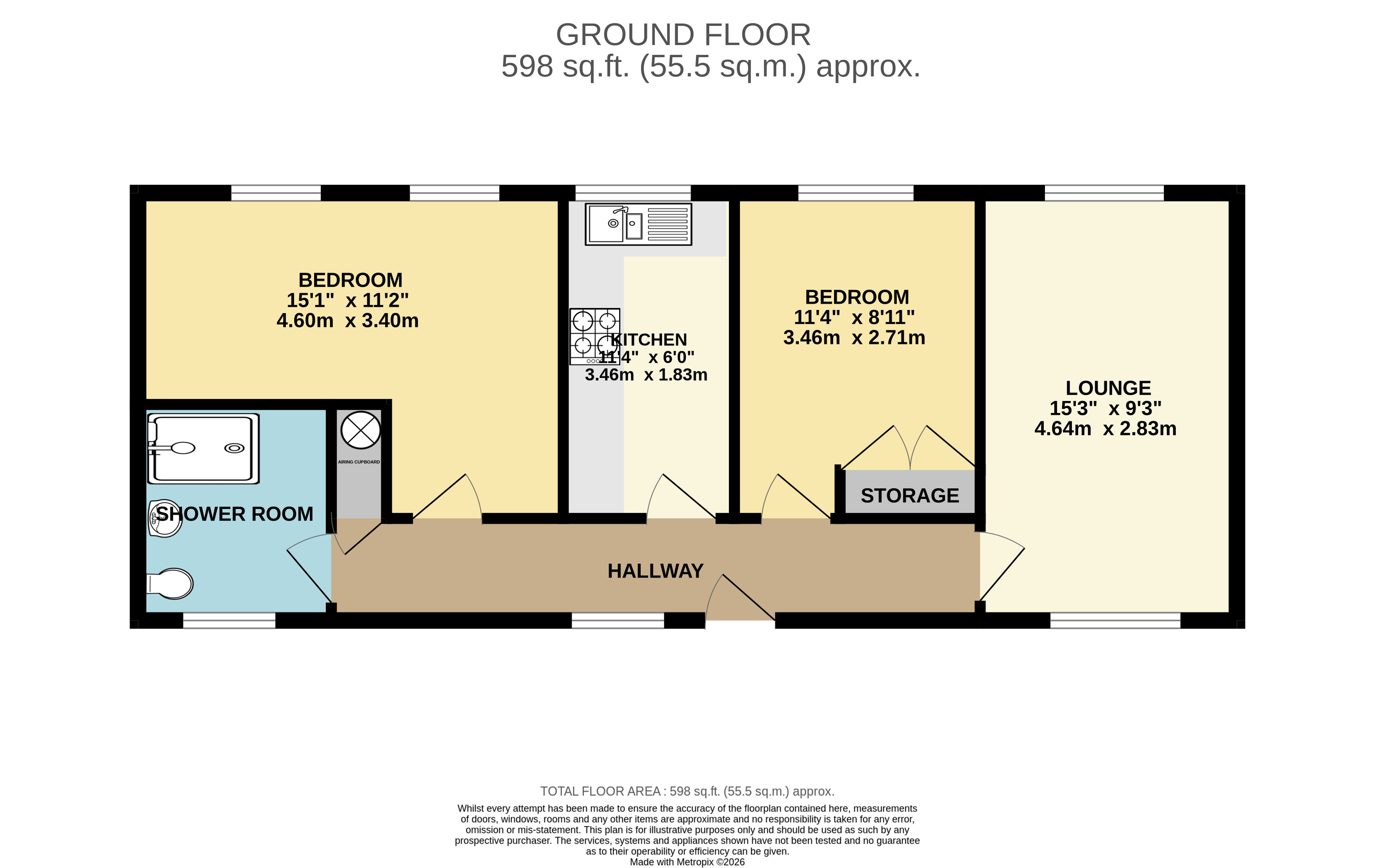 1, William House Court, Westbury floorplan