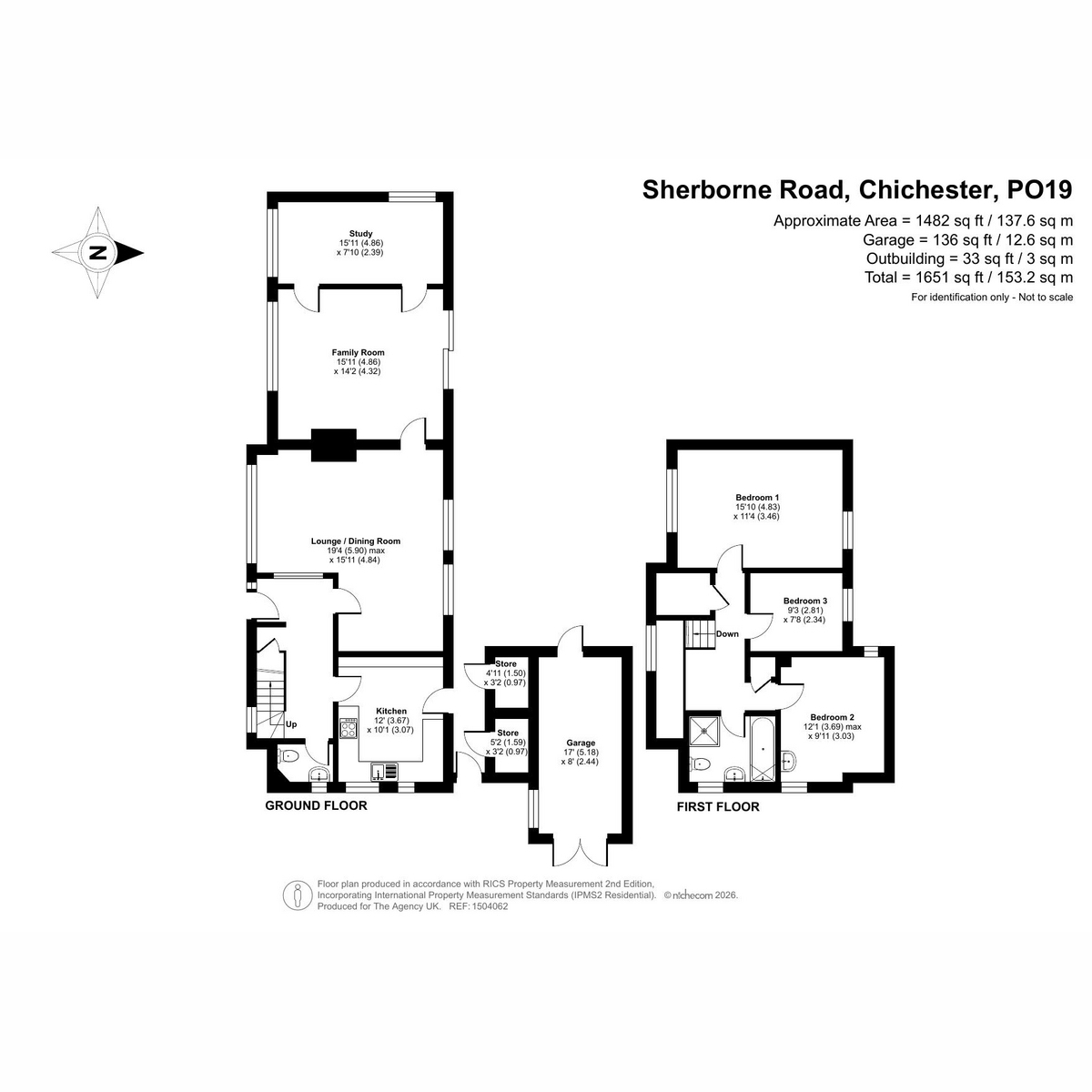 1, Sherborne Road, Chichester floorplan