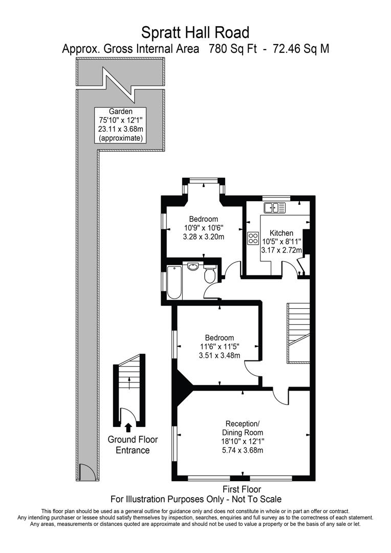 1, Spratt Hall Road, Wanstead floorplan