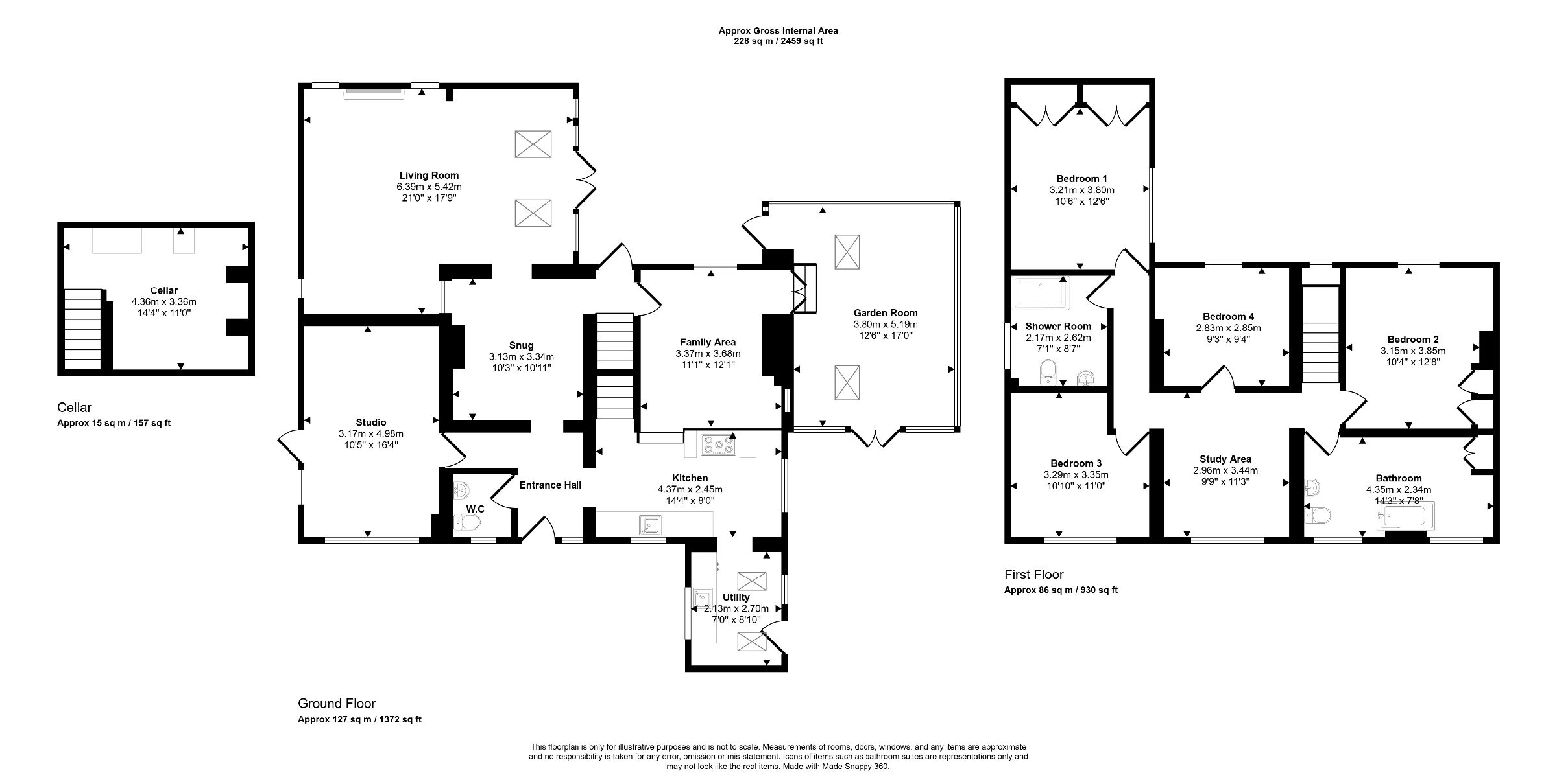 Pleasant View Farmhouse, Crowborough floorplan