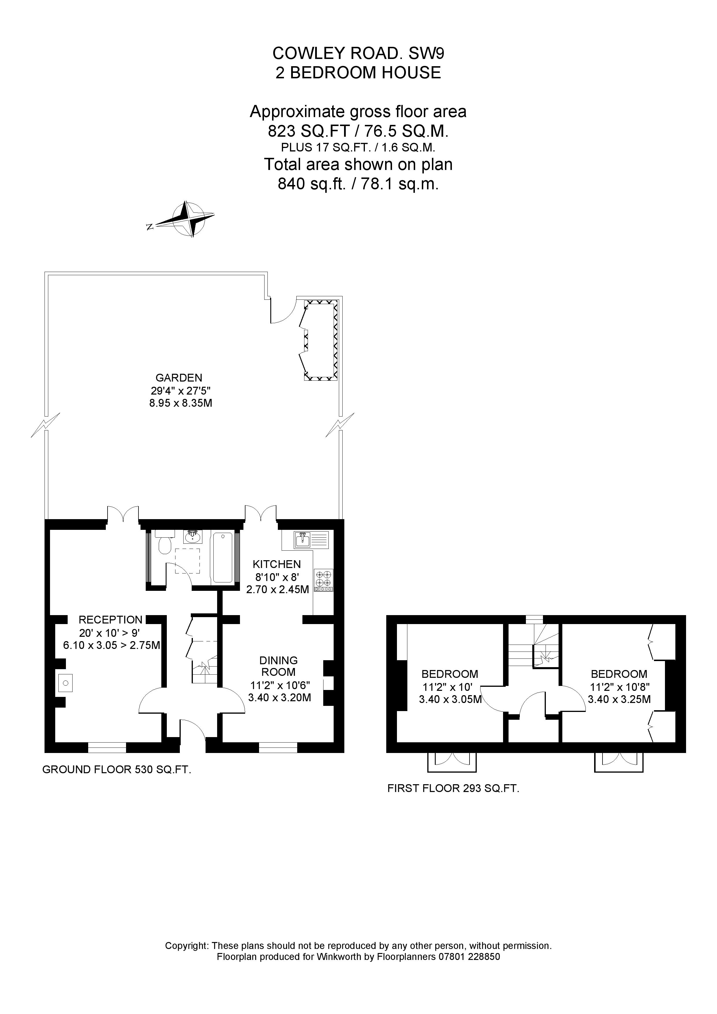 13, Cowley Road, London floorplan