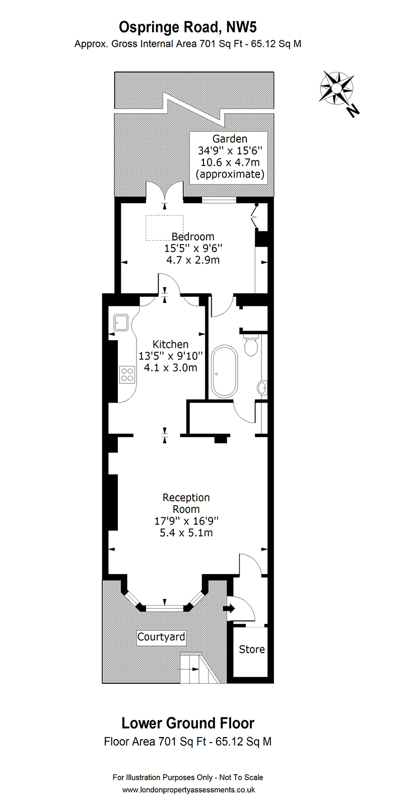 1 Bedrooms Flat to rent in Ospringe Road, Kentish Town NW5