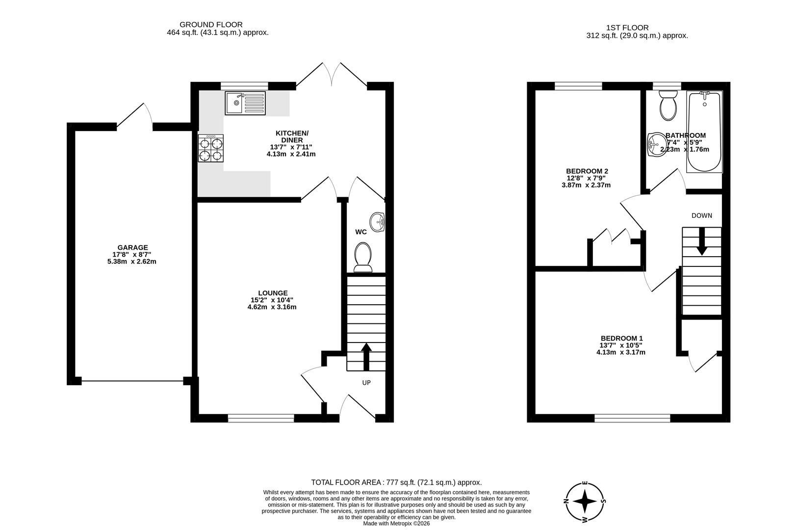 2, Minerva Close, Scunthorpe floorplan