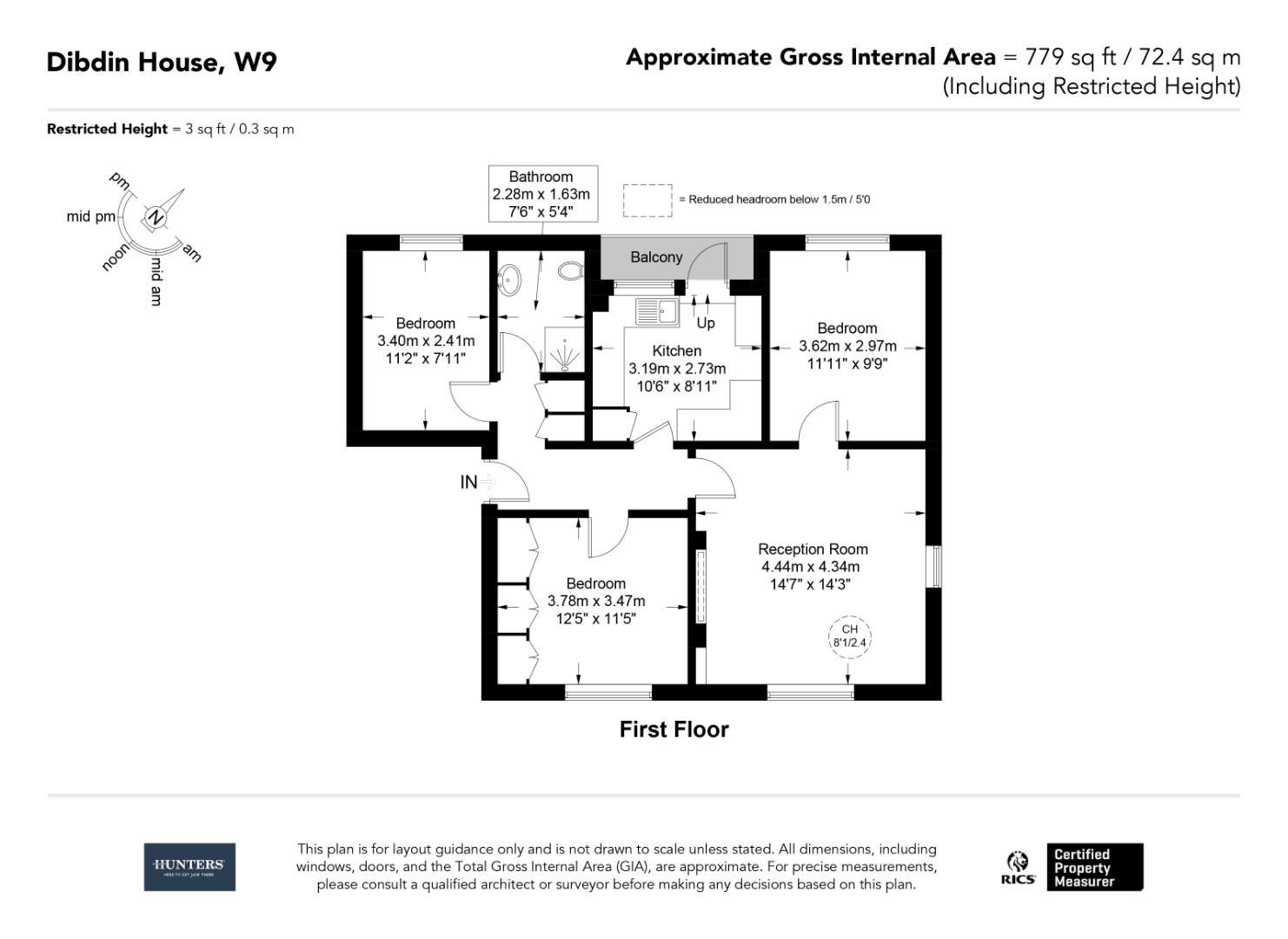Flat 24, Dibdin House, Maida Vale, London floorplan