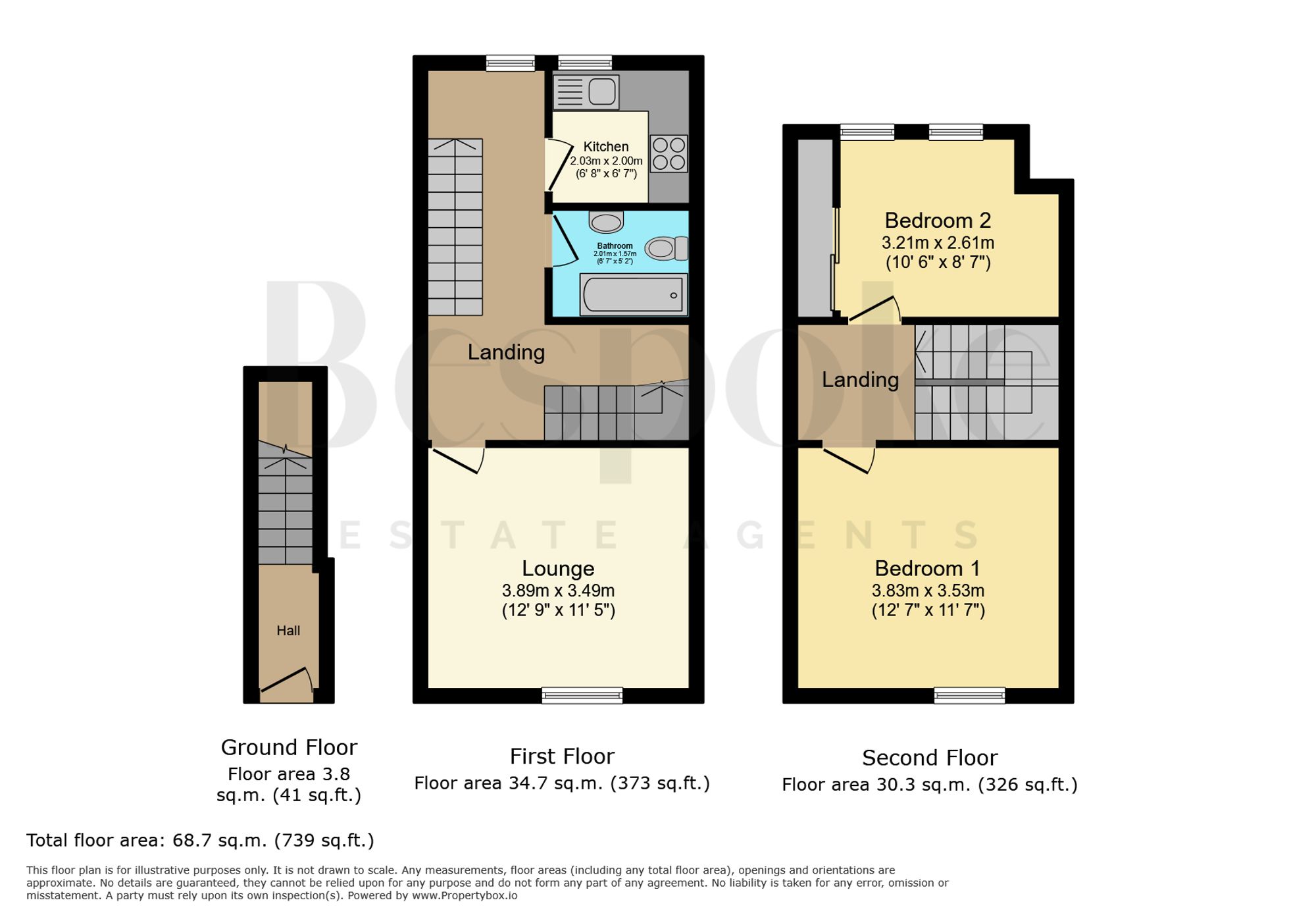 First Floor Flat, 10 Howard Street, Reading floorplan