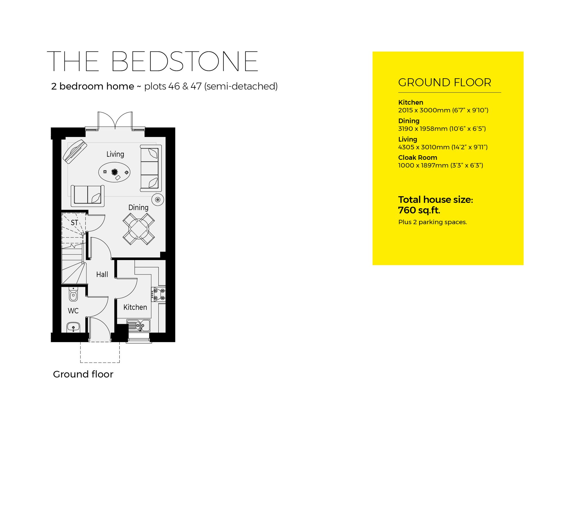 Plot 46 Bedstone, Severn Meadows, Worcester floorplan