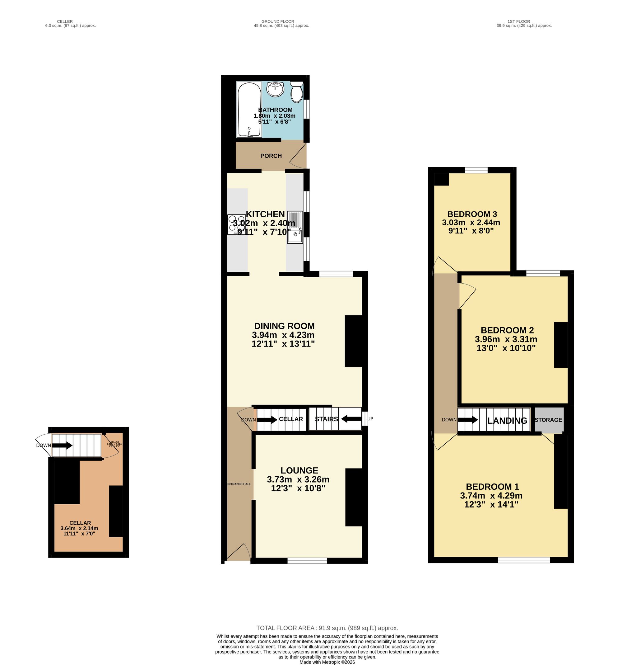 51 Middlecroft Road, Chesterfield floorplan