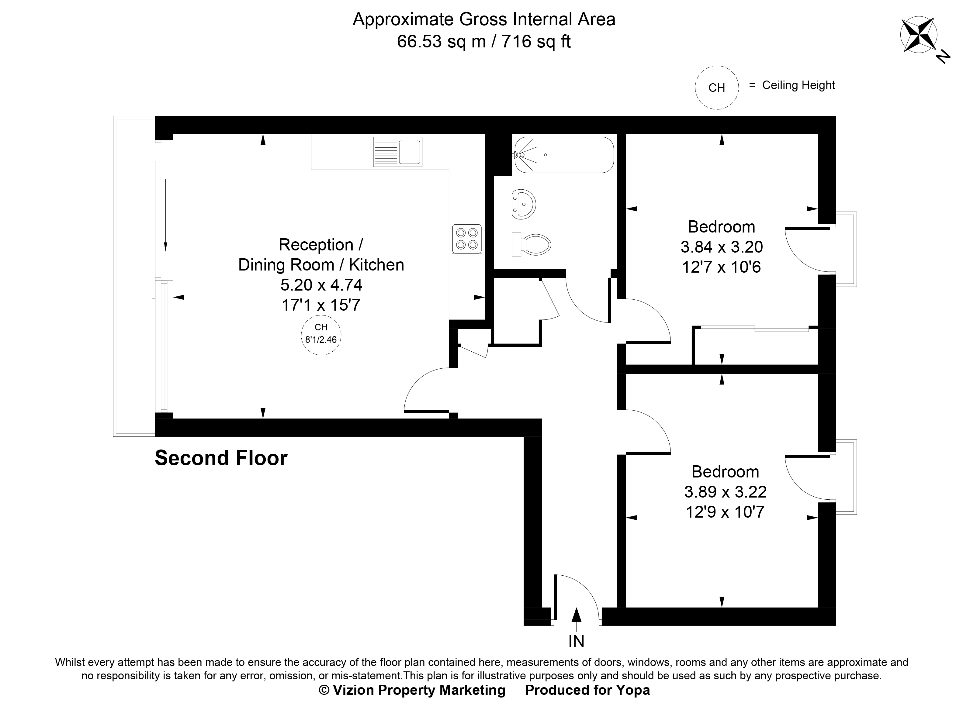 Flat 5, Pearmain Court, Vinery Way, London floorplan
