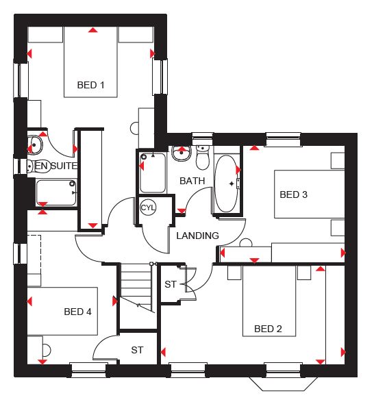 H8774224, Southern Cross, Wixams, Bedford floorplan