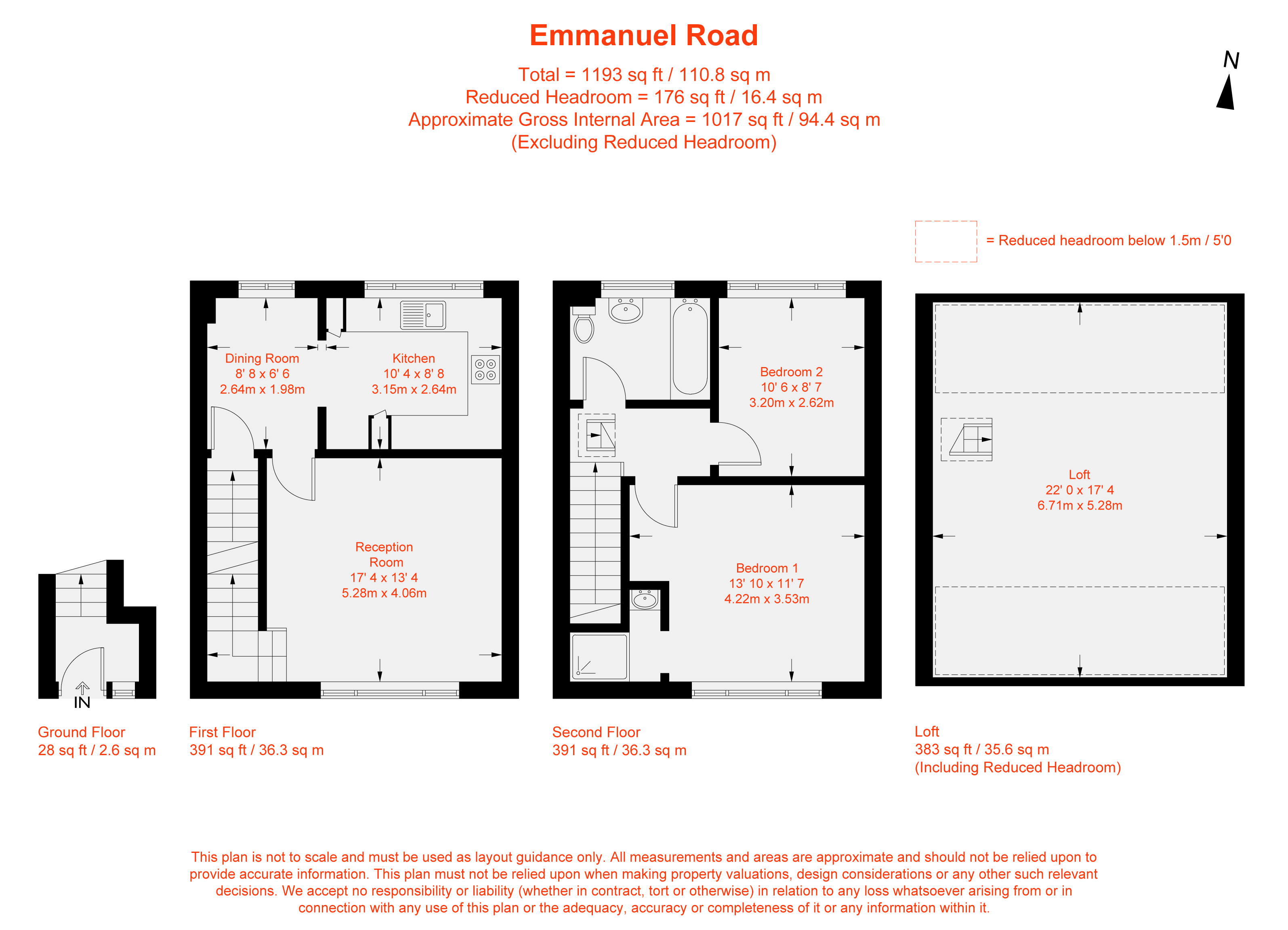7 Heathwood Court,, Emmanuel Road, London floorplan