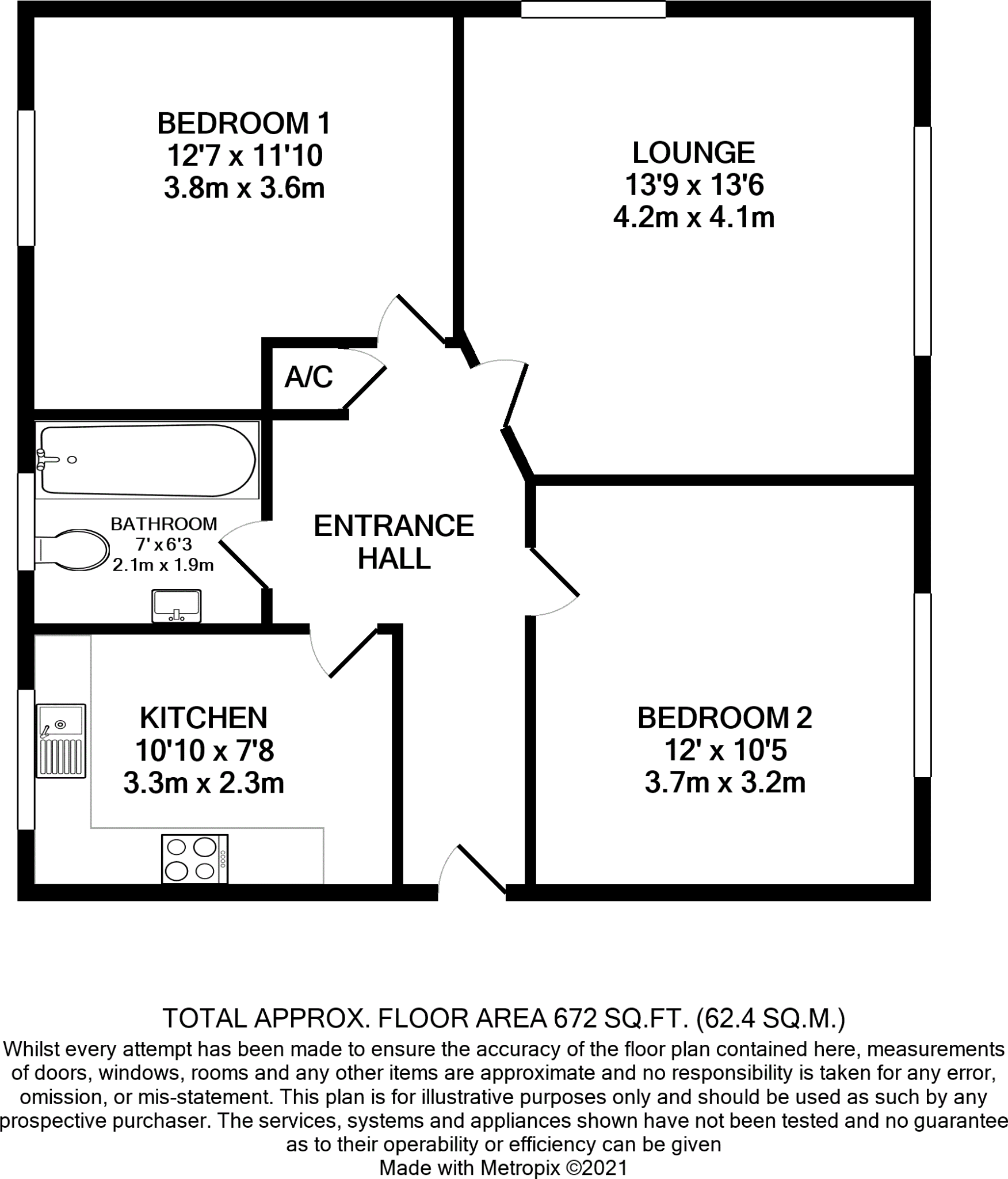 16 Bampton Court, Hursley Road, Eastleigh floorplan