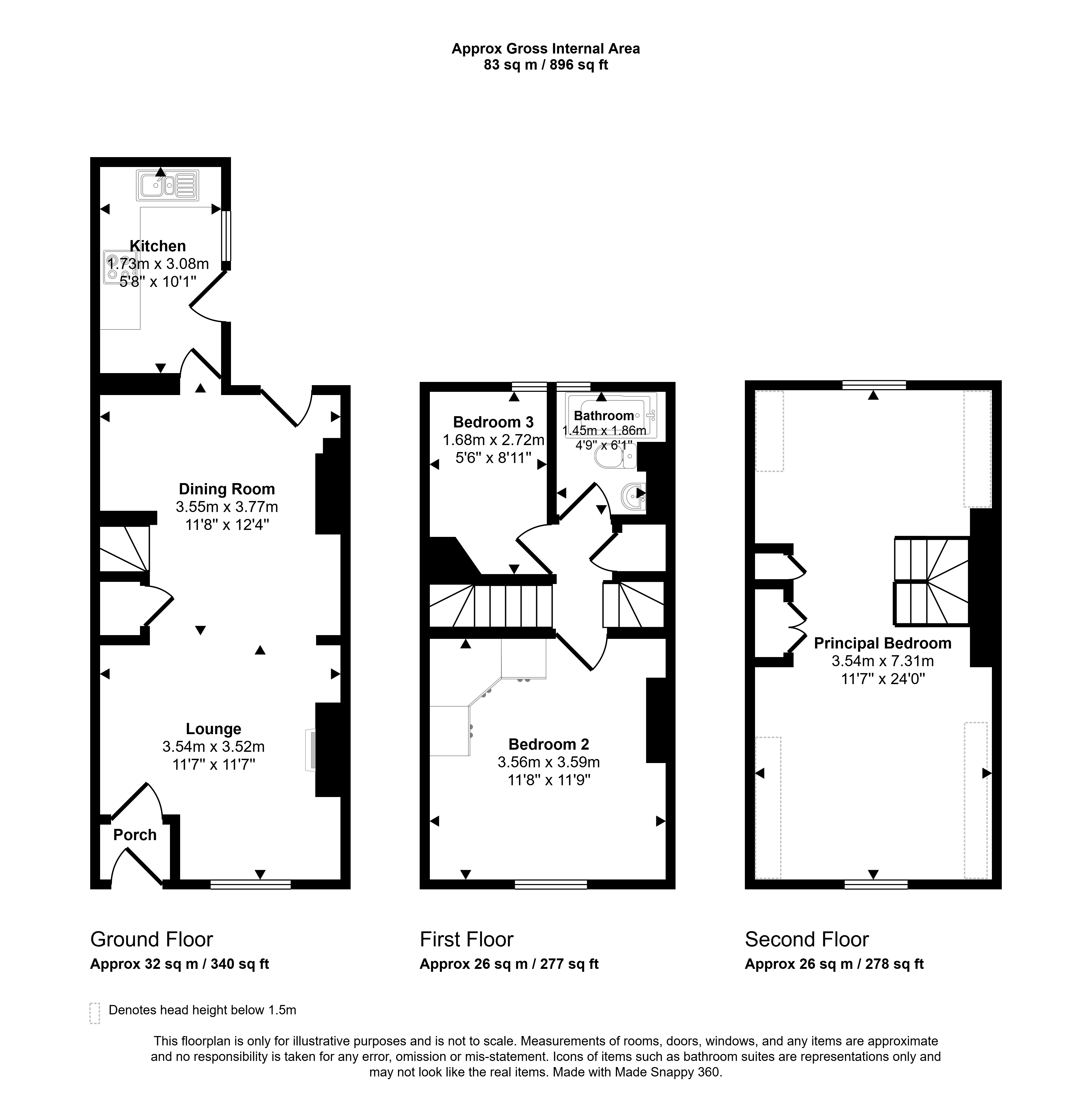 32, Prospect Square, Westbury floorplan