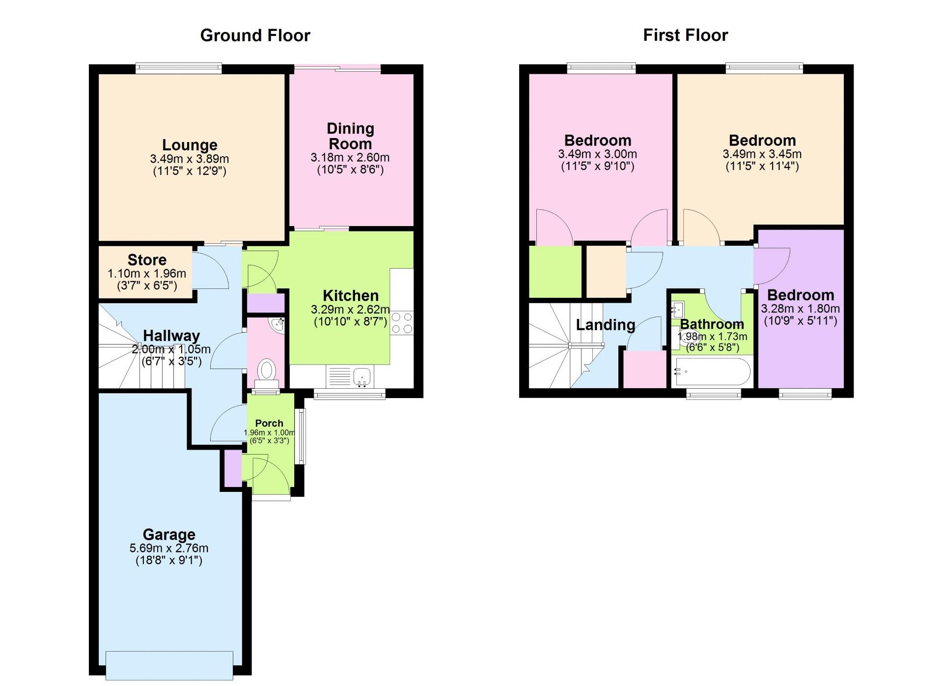 113, Brynglas, Cwmbran floorplan