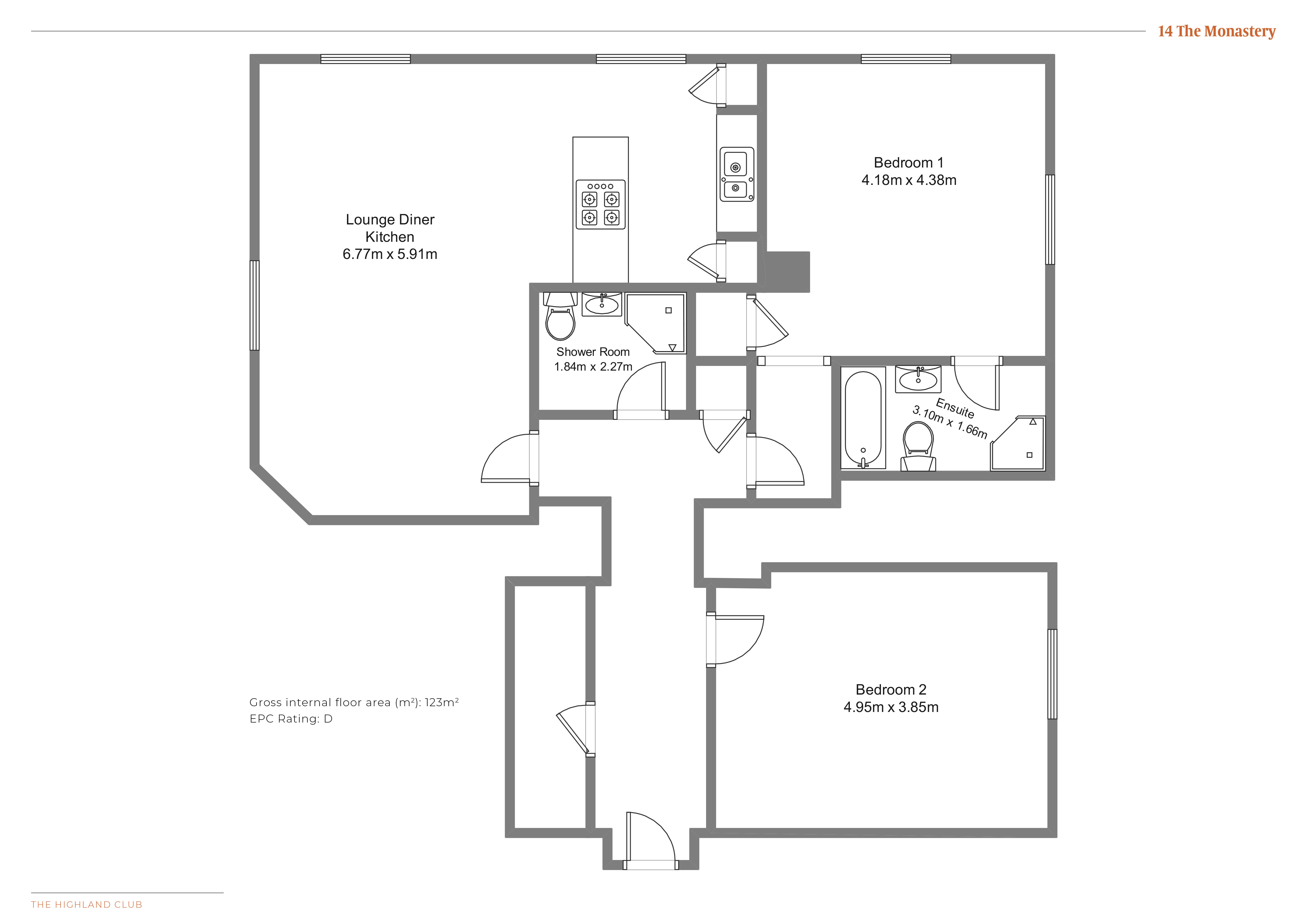 The Highland Club, Fort Augustus floorplan