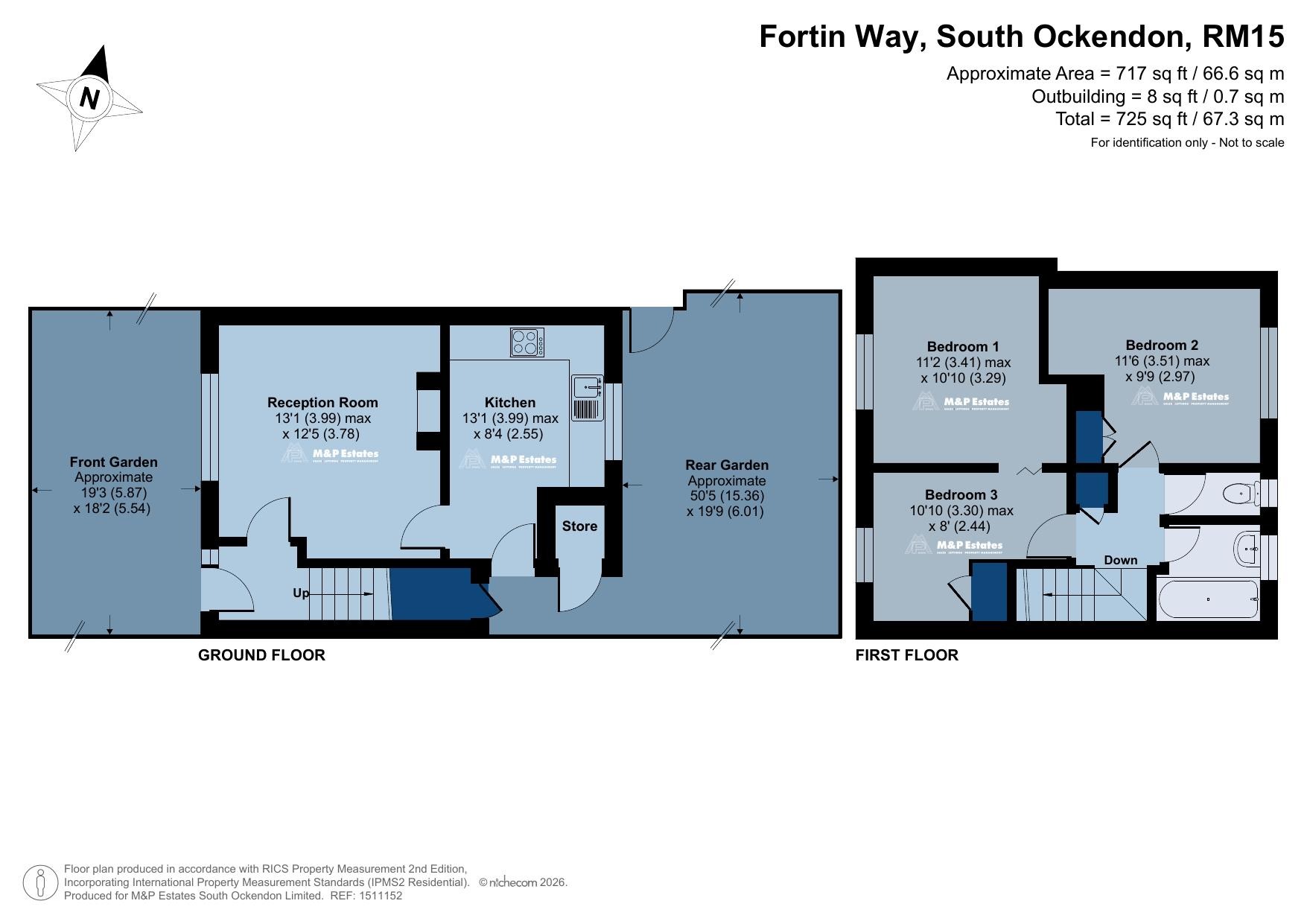 78, Fortin Way, South Ockendon floorplan