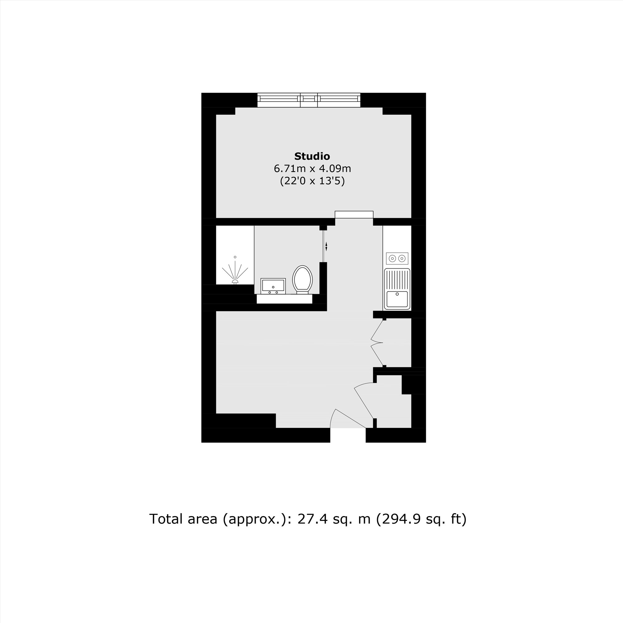 Flat 218, 139, Clapham Road, London floorplan