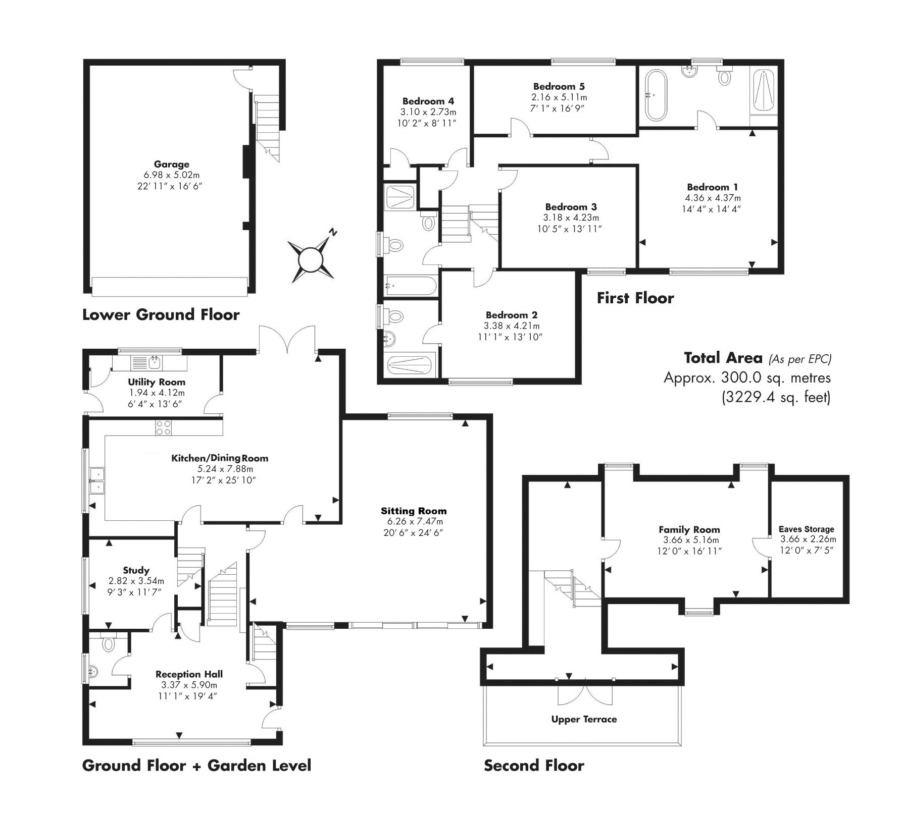 Les Falaises, 66, Granville Road, Dover floorplan