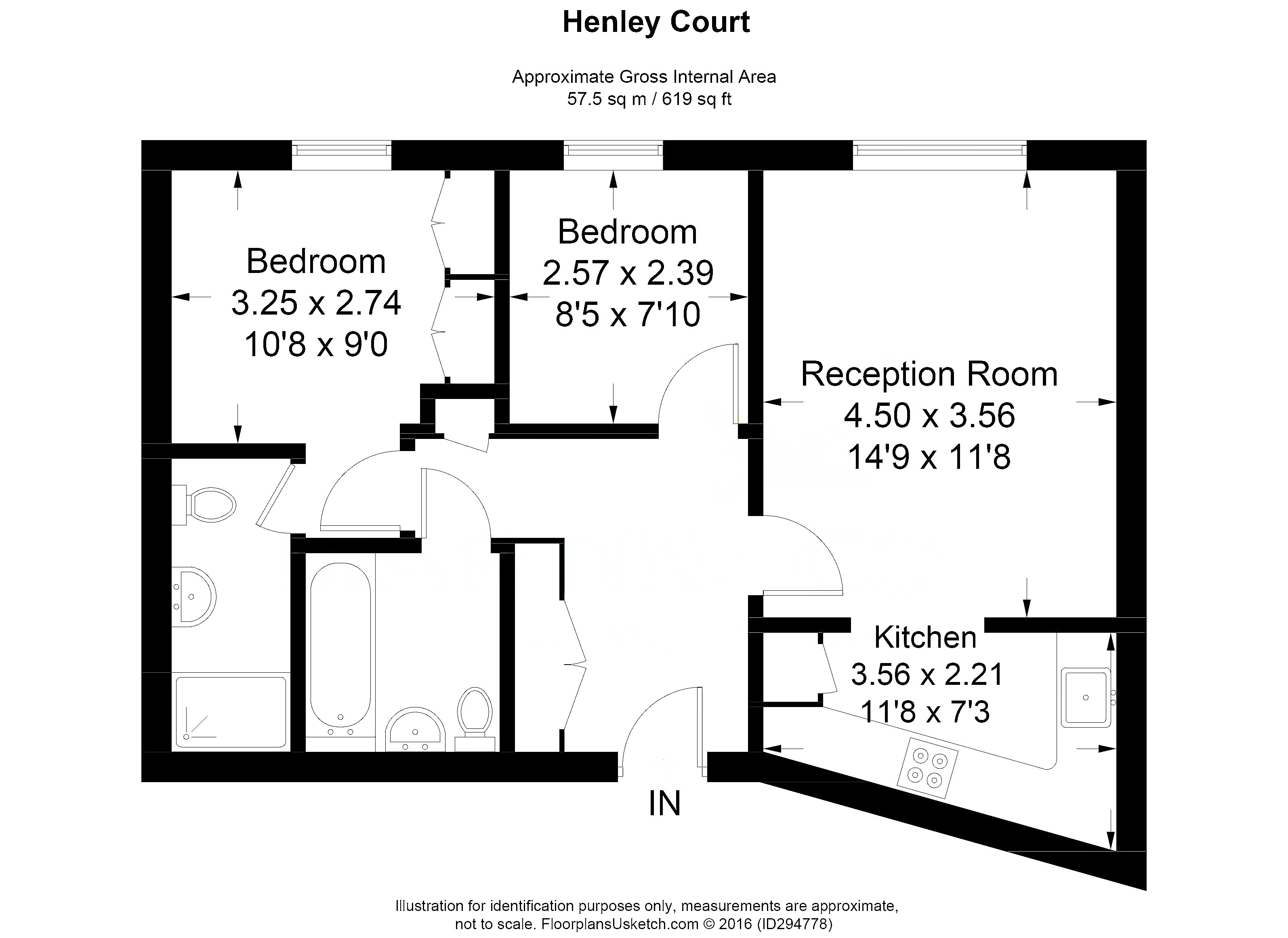 2 Bedrooms Flat to rent in Henley Court, Denham Road, Egham, Surrey TW20