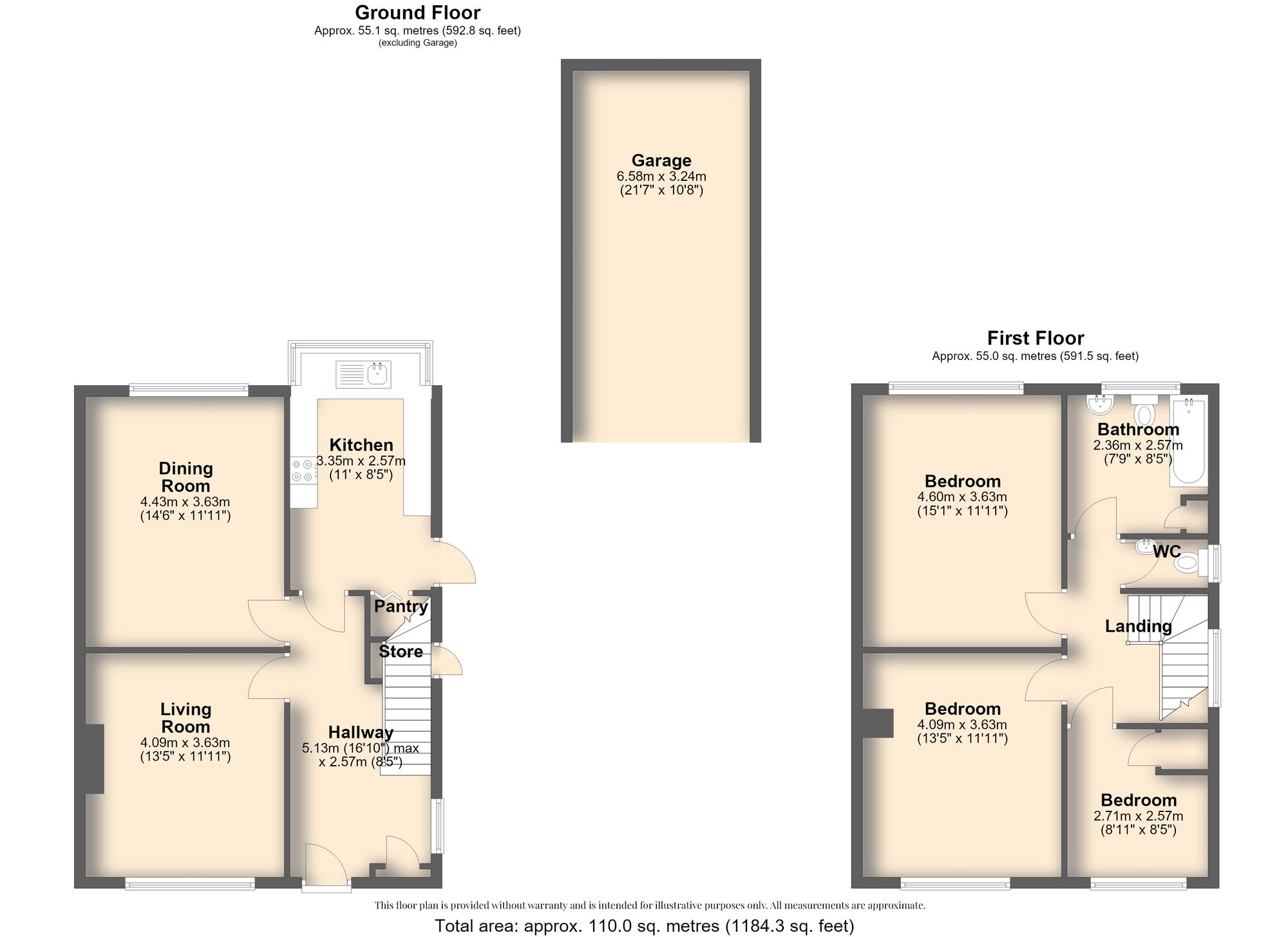 80 Cherry Tree Road, Sheffield floorplan